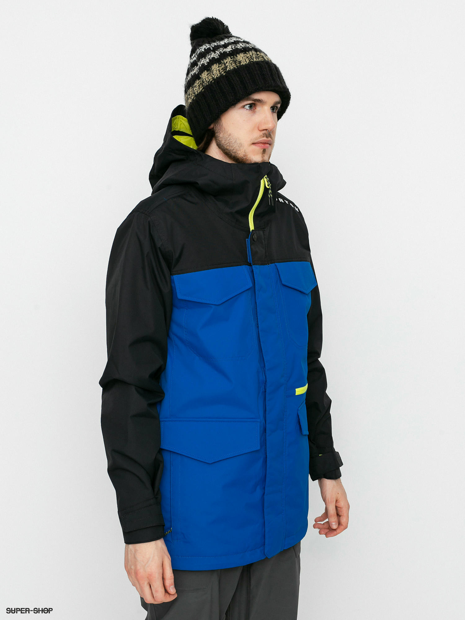 mens snowboard jacket blue