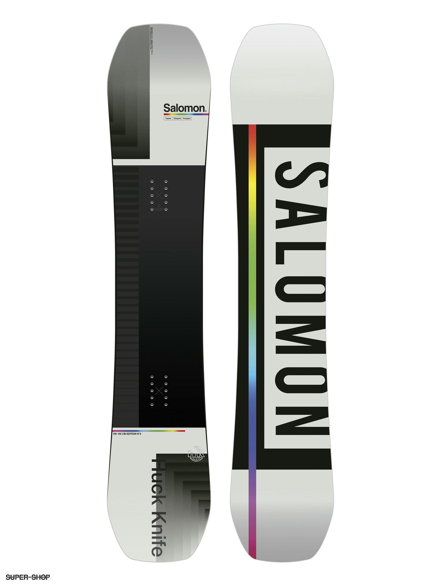 Mens Salomon Huck Knife Snowboard (grey/black)
