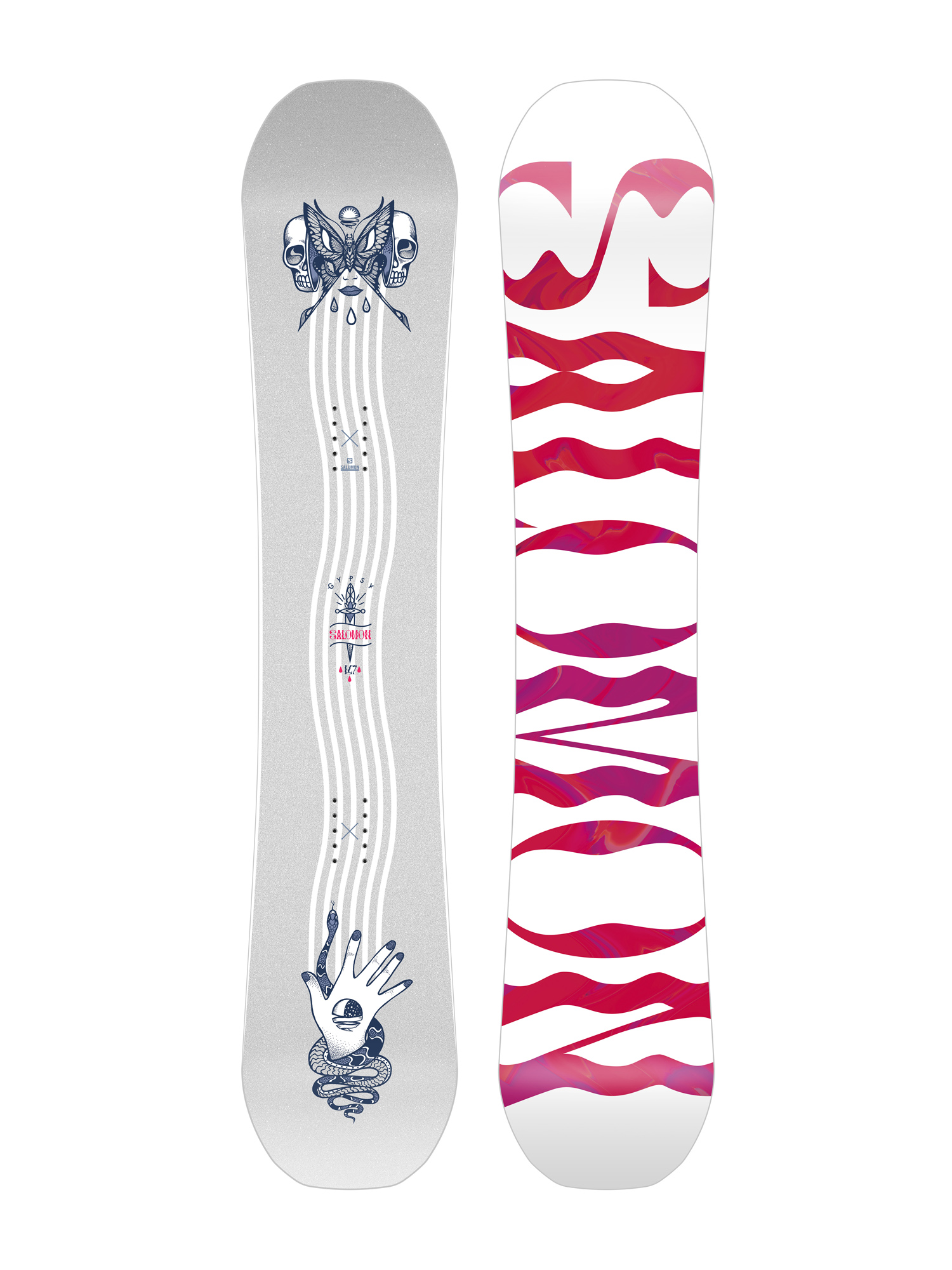 Womens Salomon Gypsy Snowboard (white/orange)