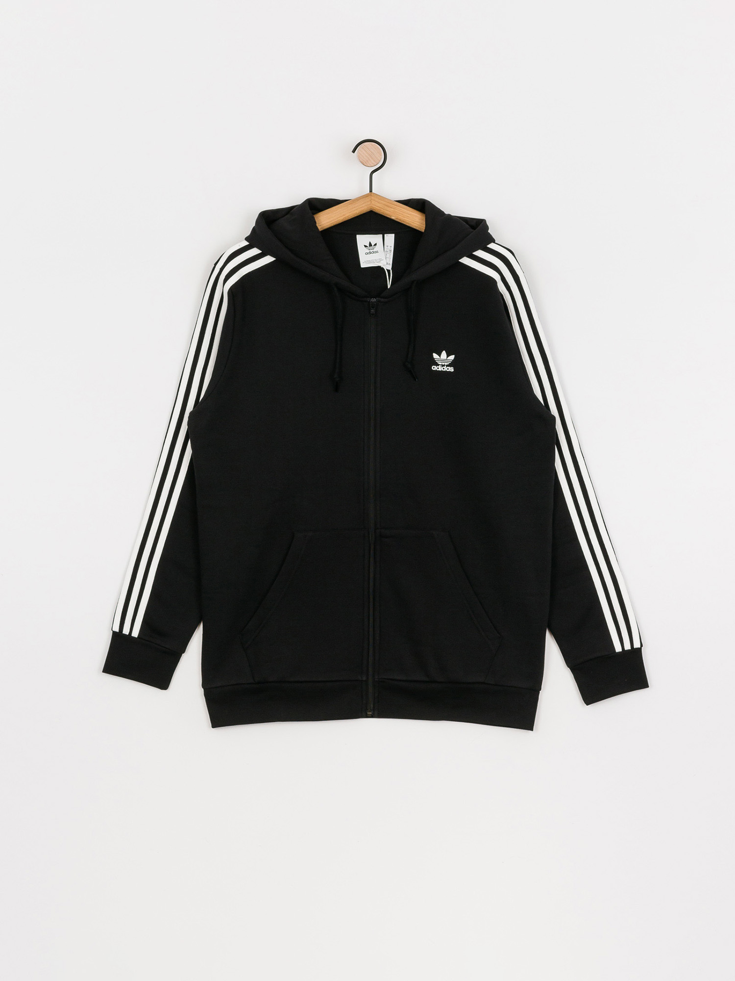 adidas black sweatshirt 3 stripe