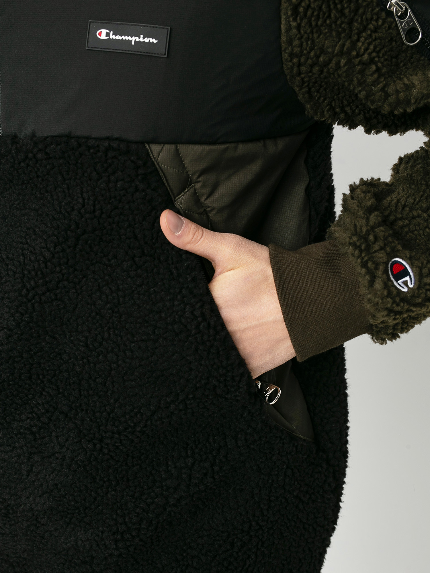 Herren Champion Half Zip Sweatshirt HD 214812 Fleecejacke (nbk/blv/crt)