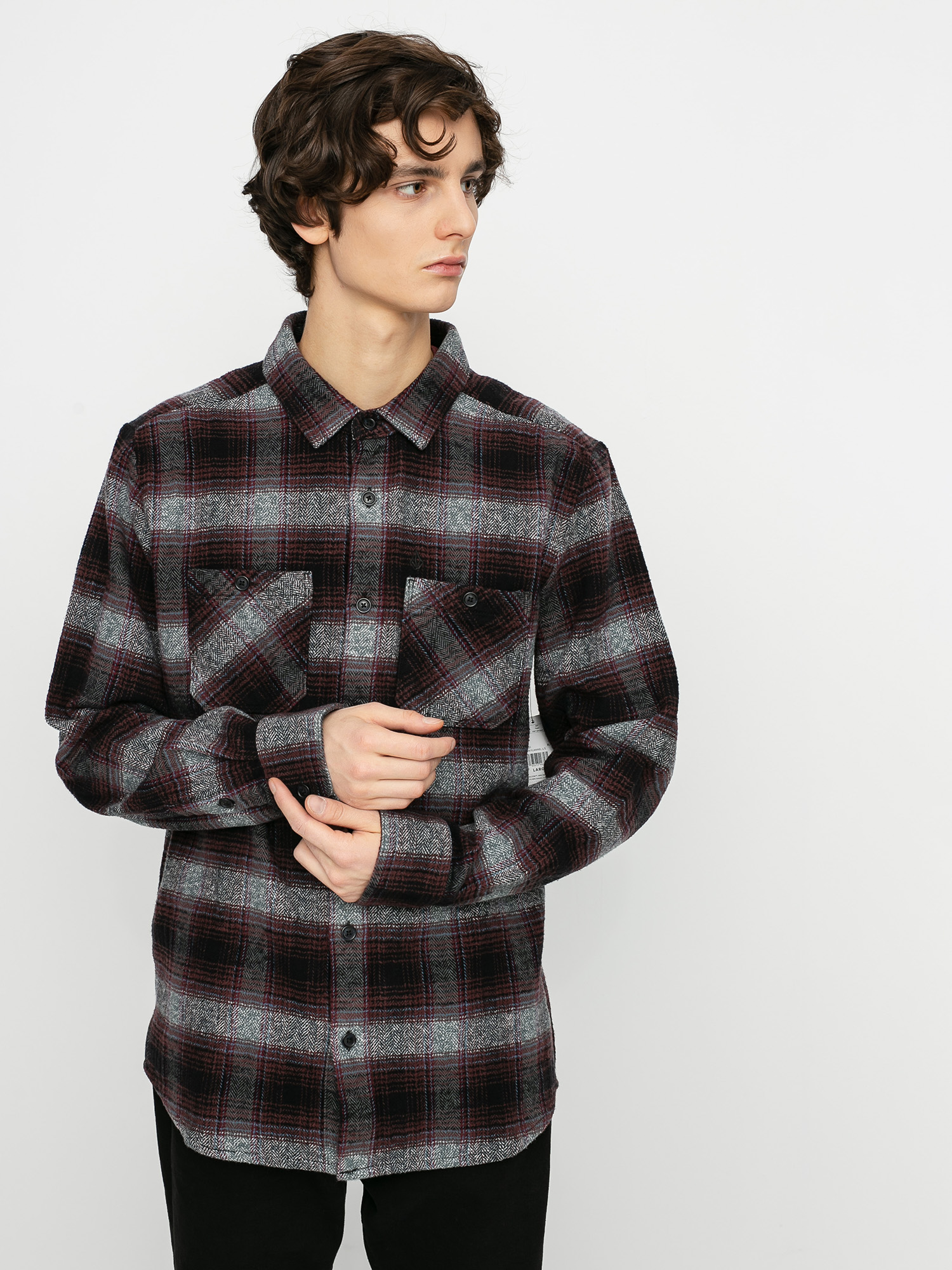 Volcom Quintin Flannel Ls Hemd (black)