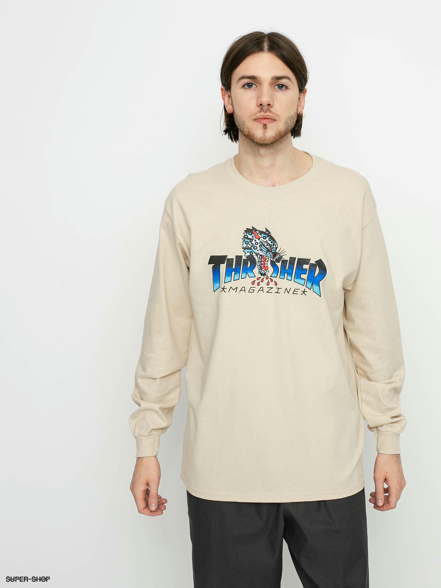 Thrasher Leopard Mag Longsleeve Sand