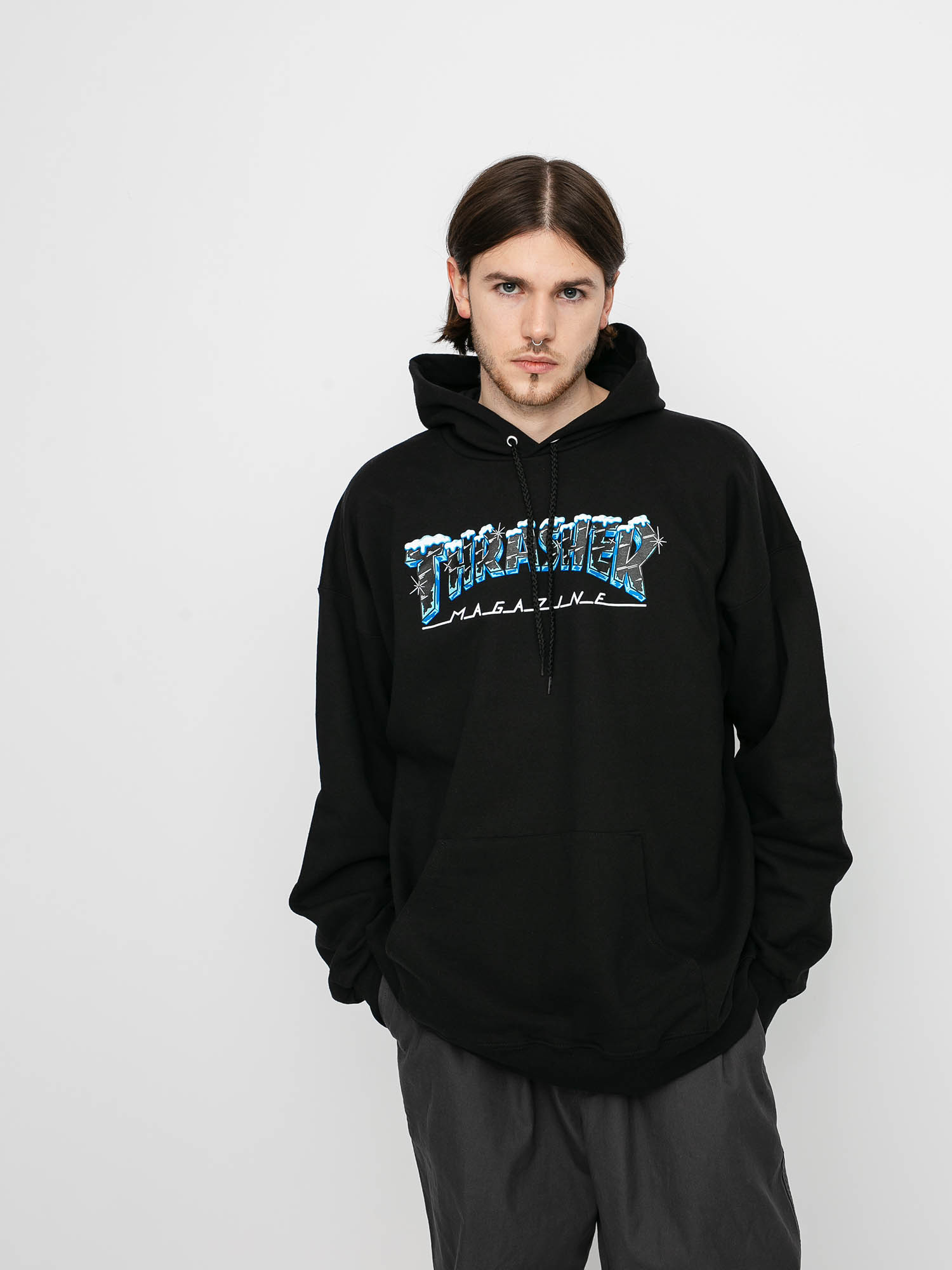 Thrasher black 2025 ice hoodie