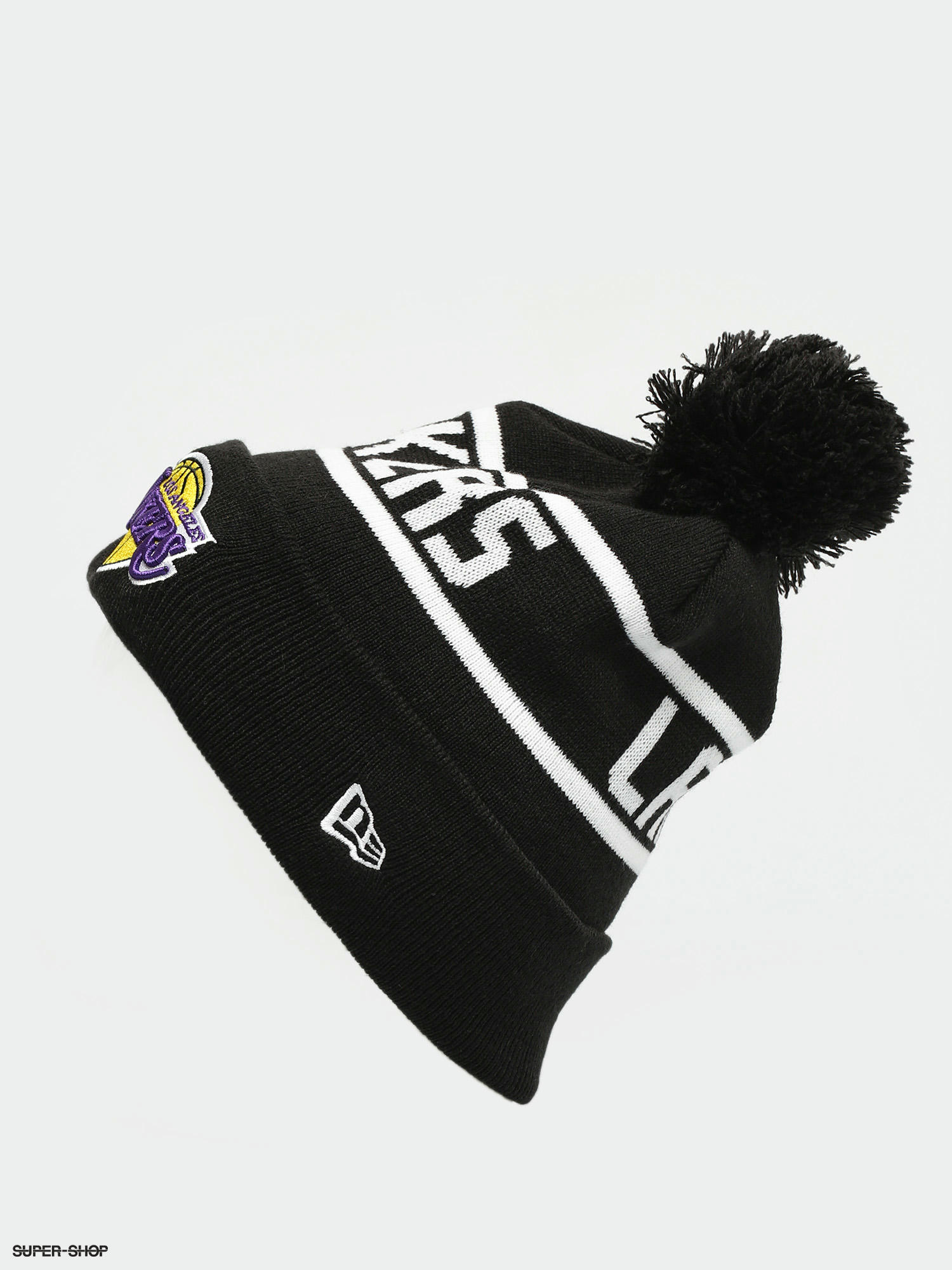 New Era Team Jake Bobble Los Angeles Lakers Cuff Knit Beanie