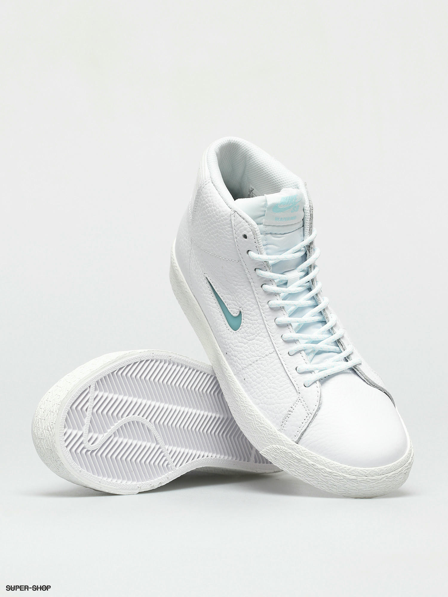 Nike Sb Zoom Blazer Mid Premium Shoes White Glacier Ice White Summit White