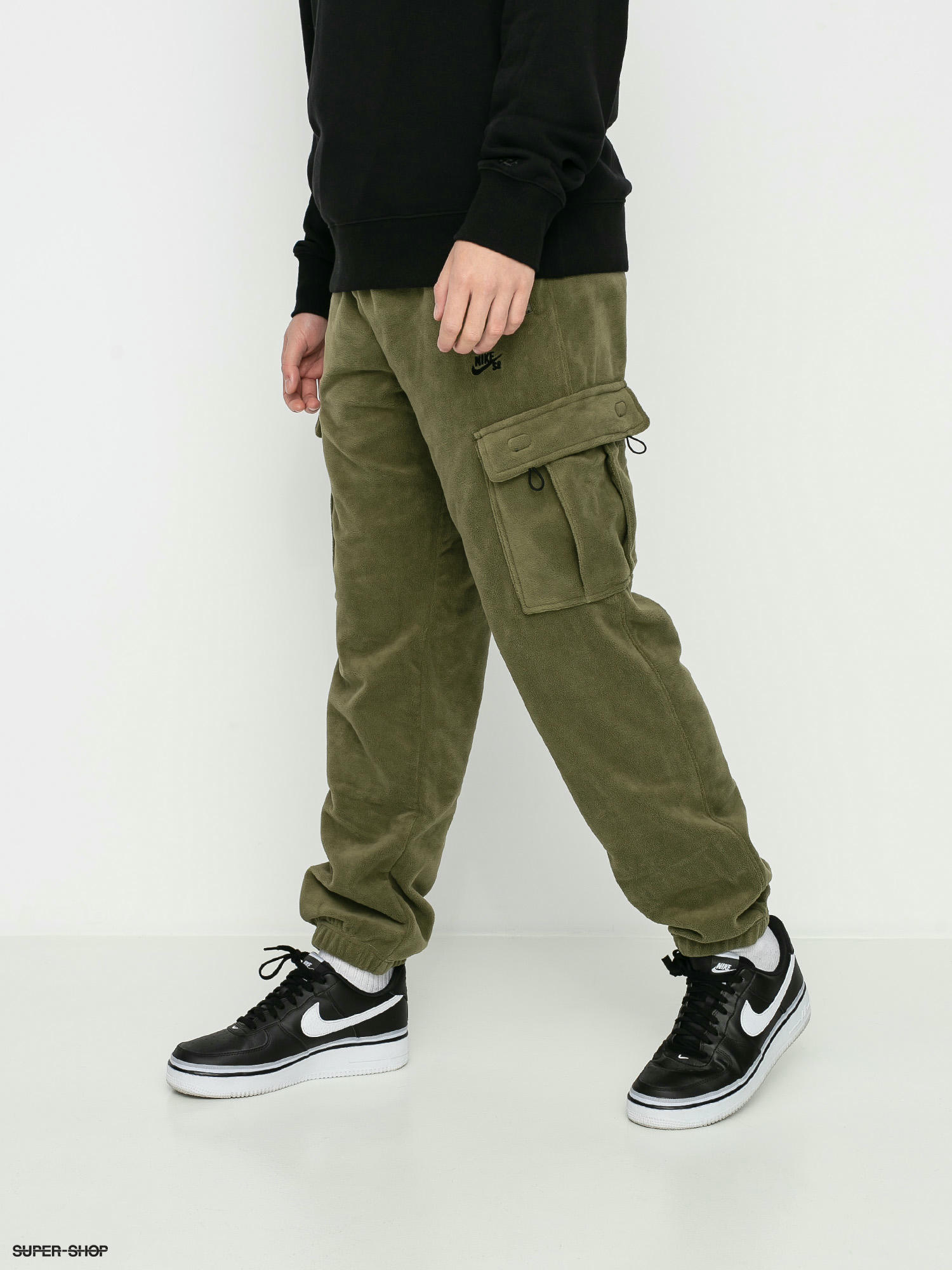 cargo pants orange and black