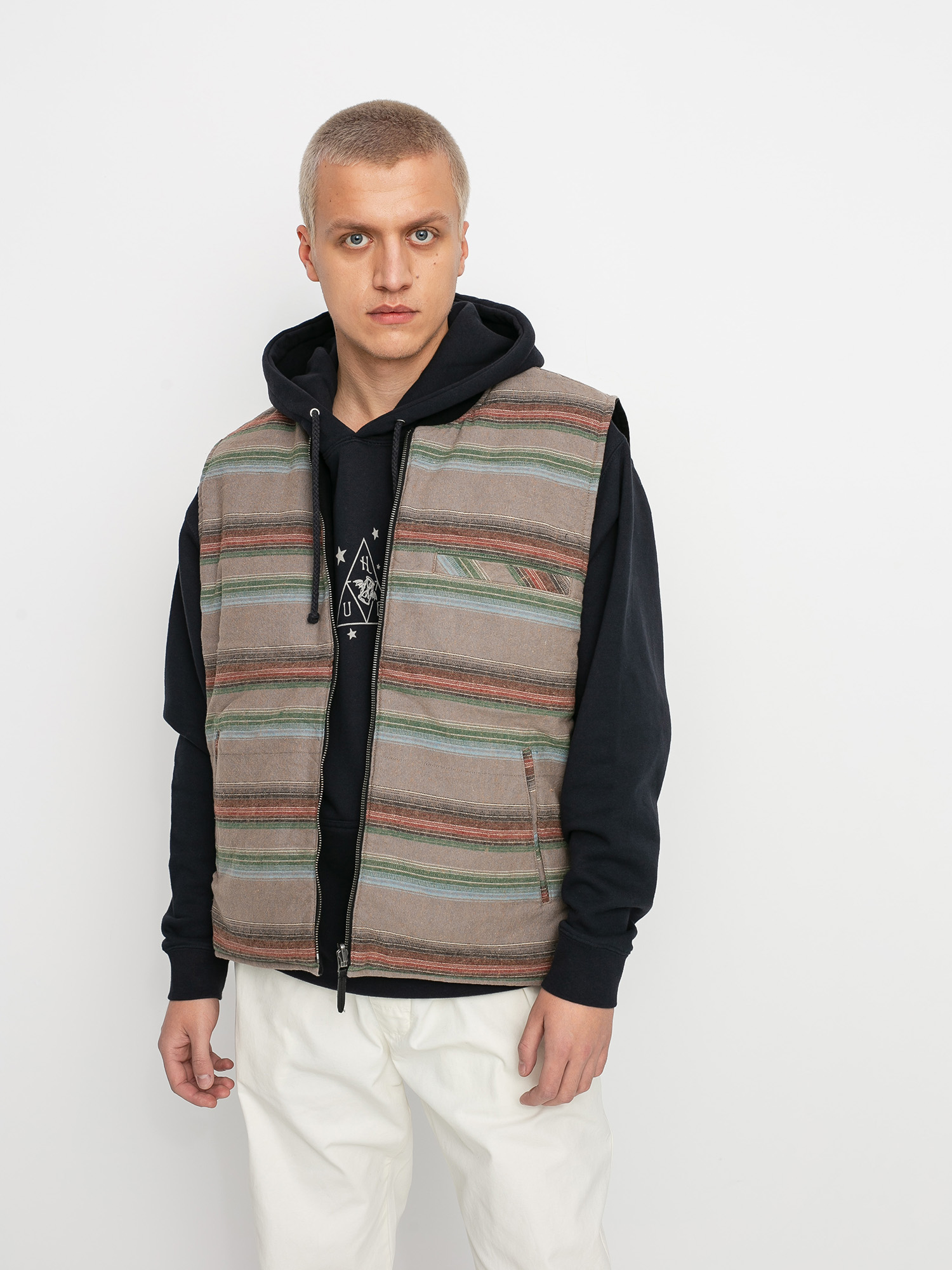 Brixton Abraham Rev Vest Jacket (black)