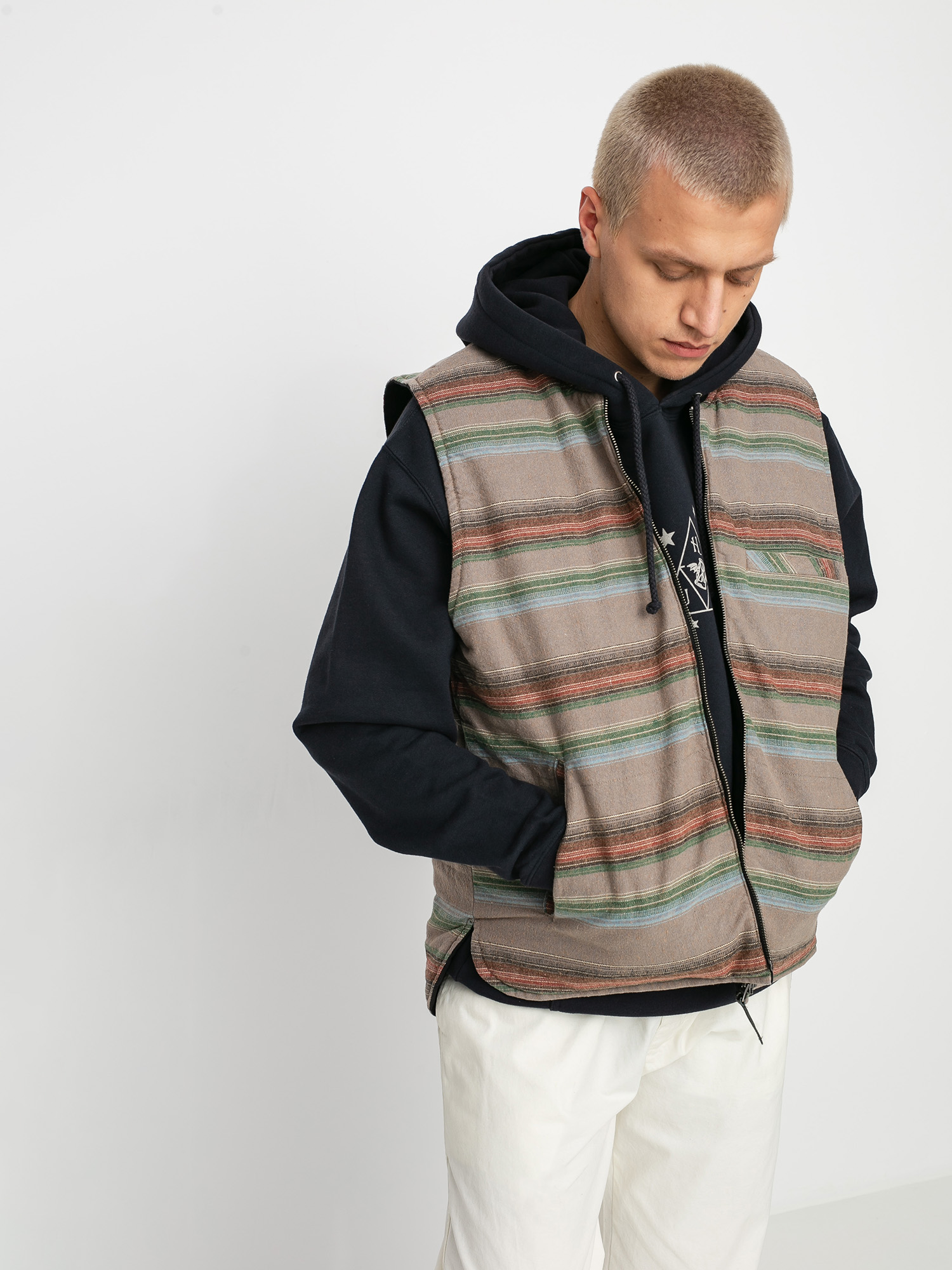 Brixton Abraham Rev Vest Jacket (black)