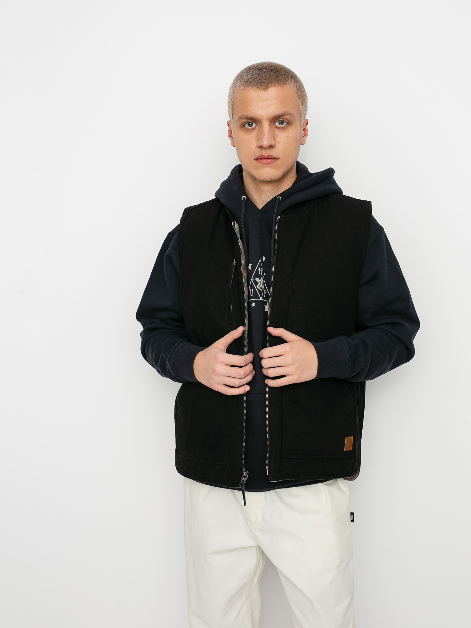 Brixton Abraham Rev Vest Jacket (black)