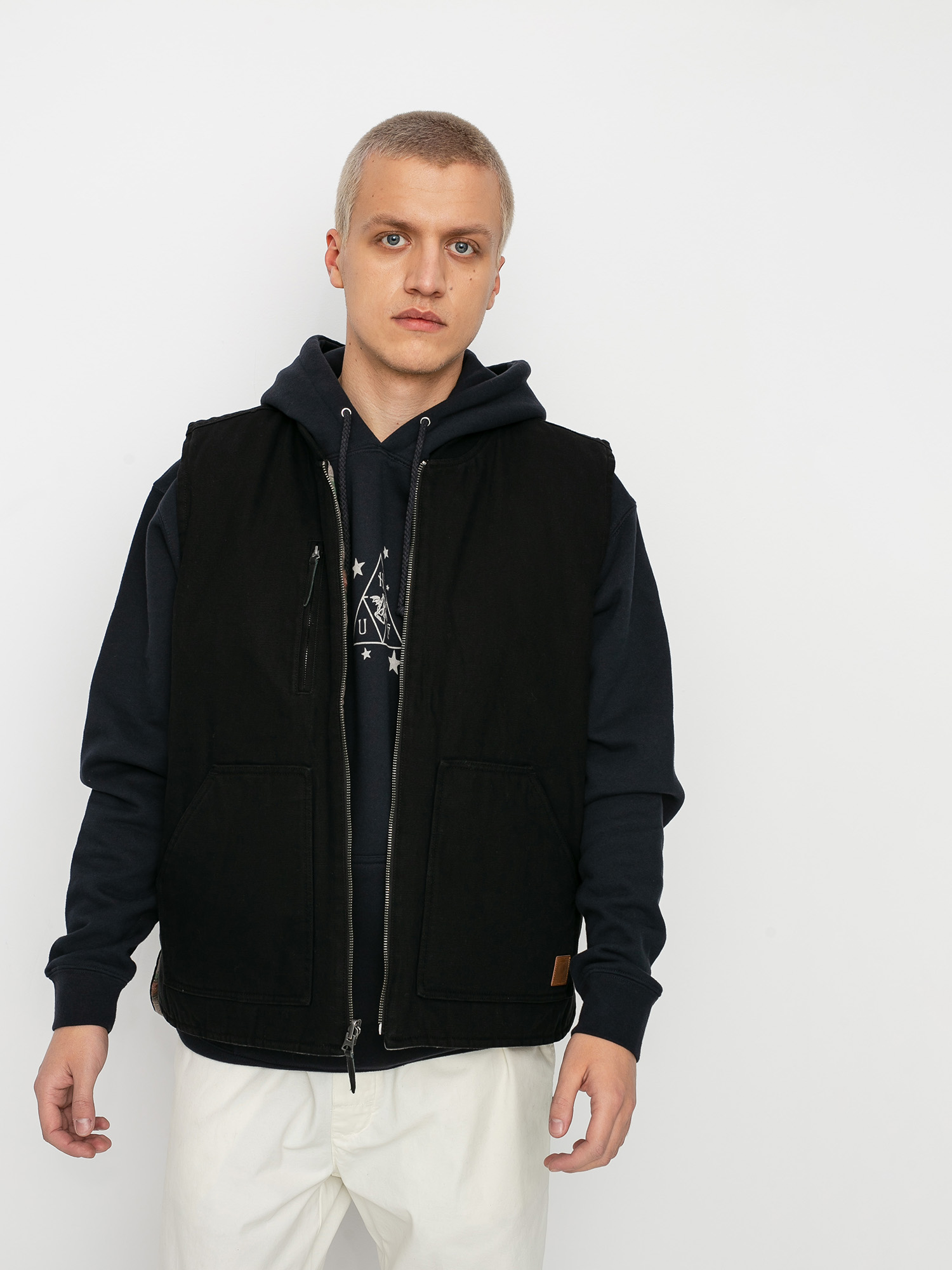 Brixton Abraham Rev Vest Jacket (black)