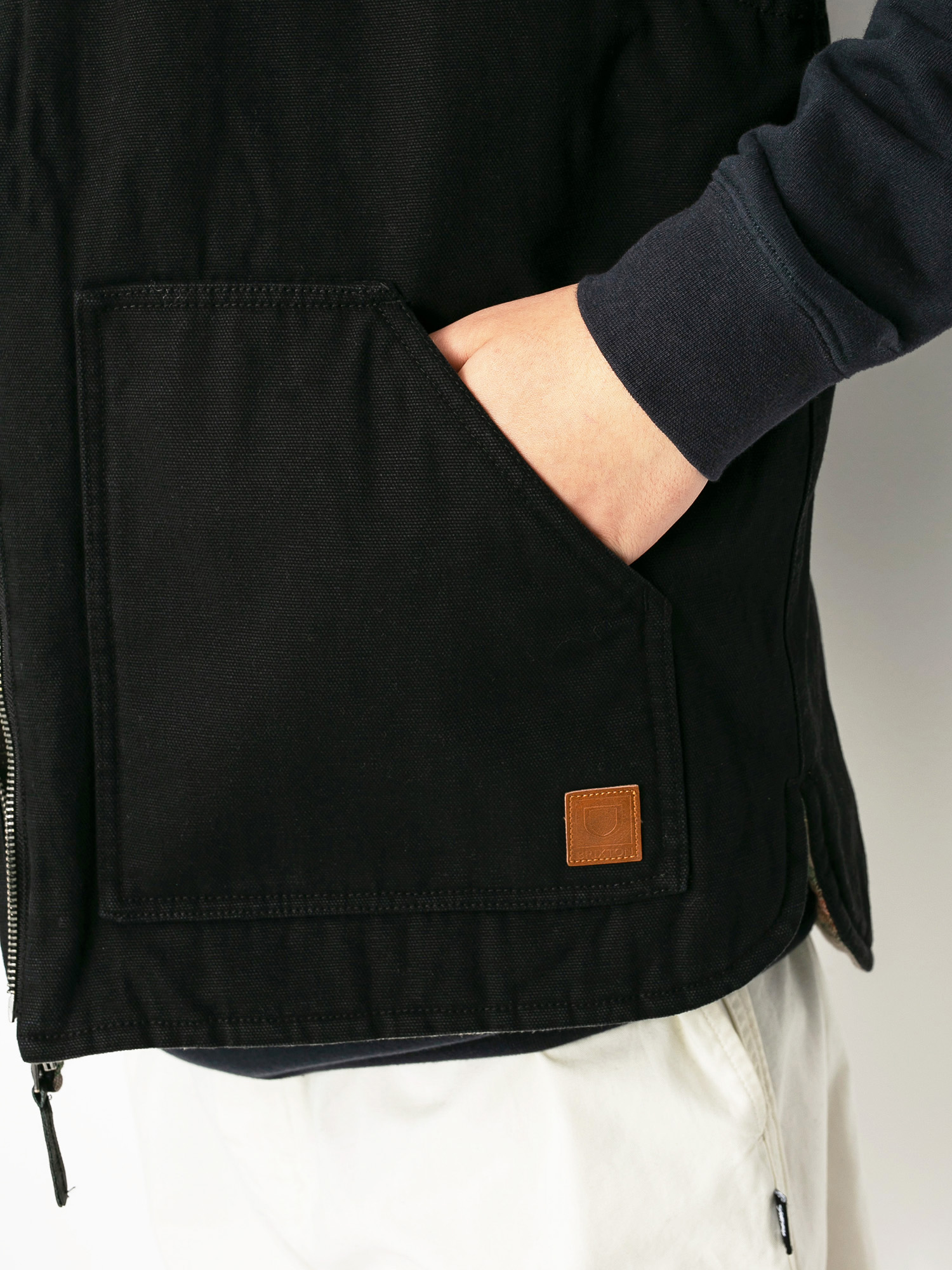 Brixton Abraham Rev Vest Jacket (black)