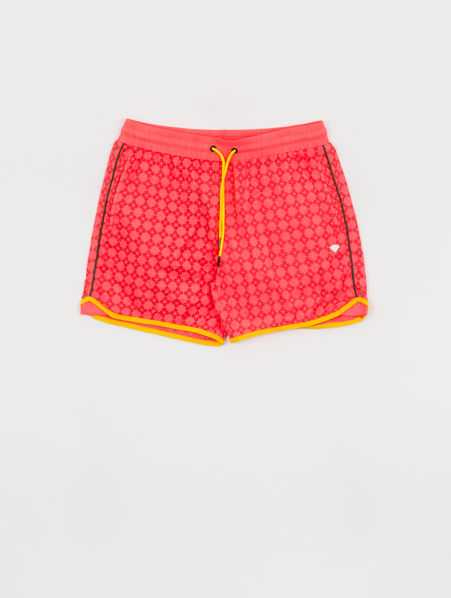 Diamond Supply Co. Checkered Cross Shorts (coral)