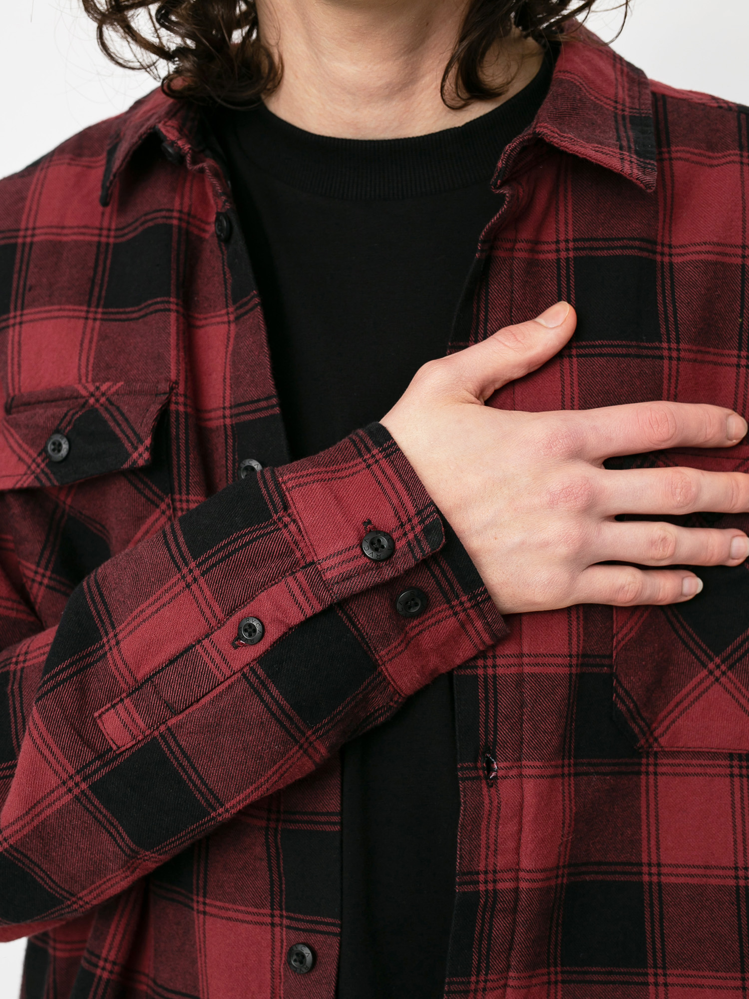 RVCA Replacement Flannel Ls Shirt (red)