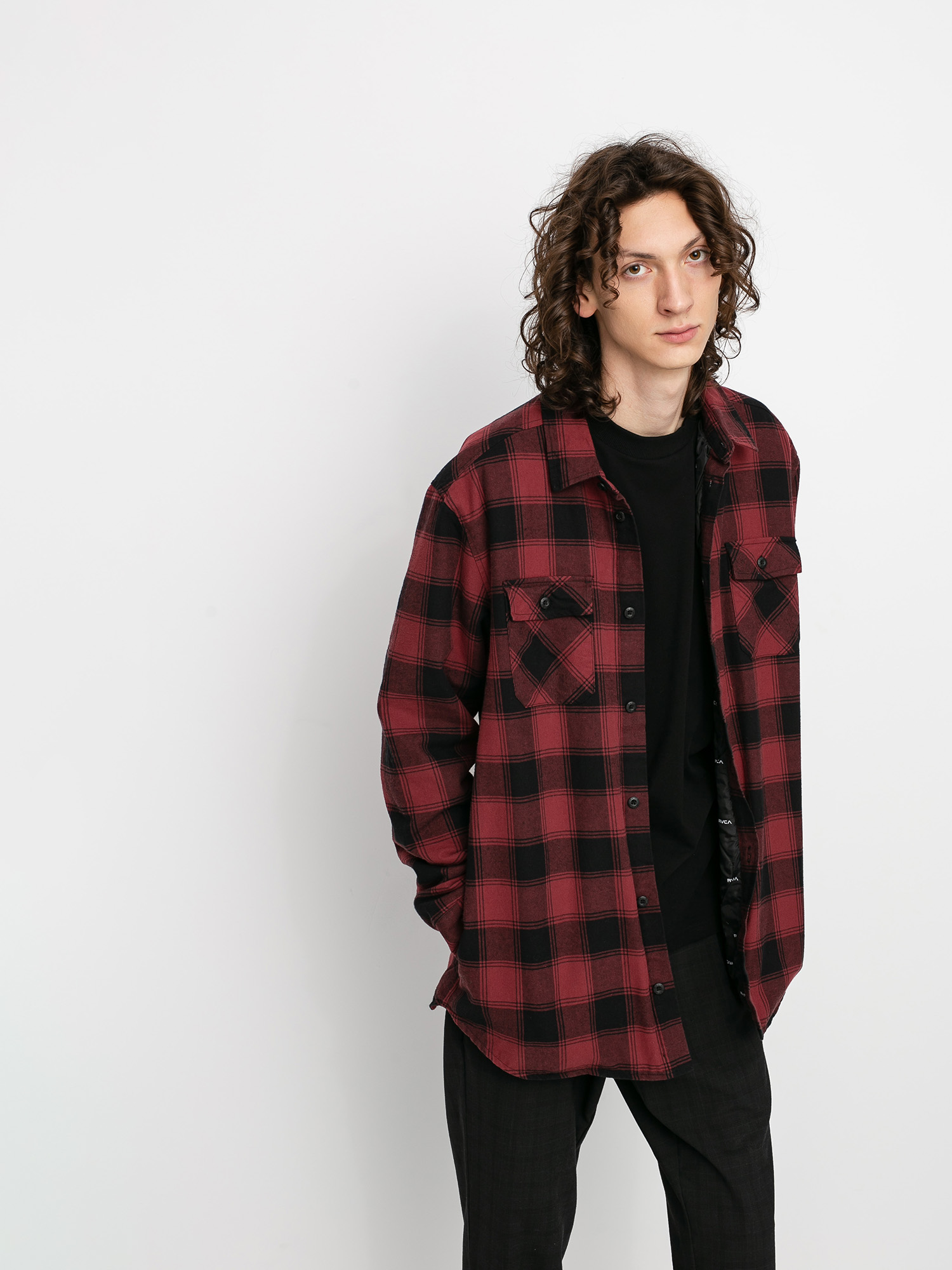RVCA Replacement Flannel Ls Shirt (red)