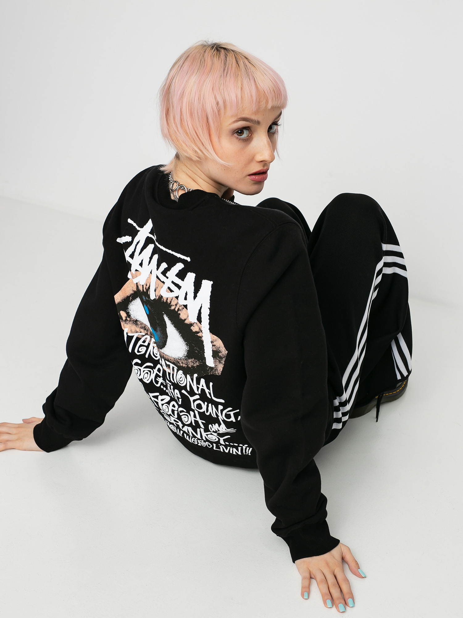 Stussy Ocular Sweatshirt Wmn (black)