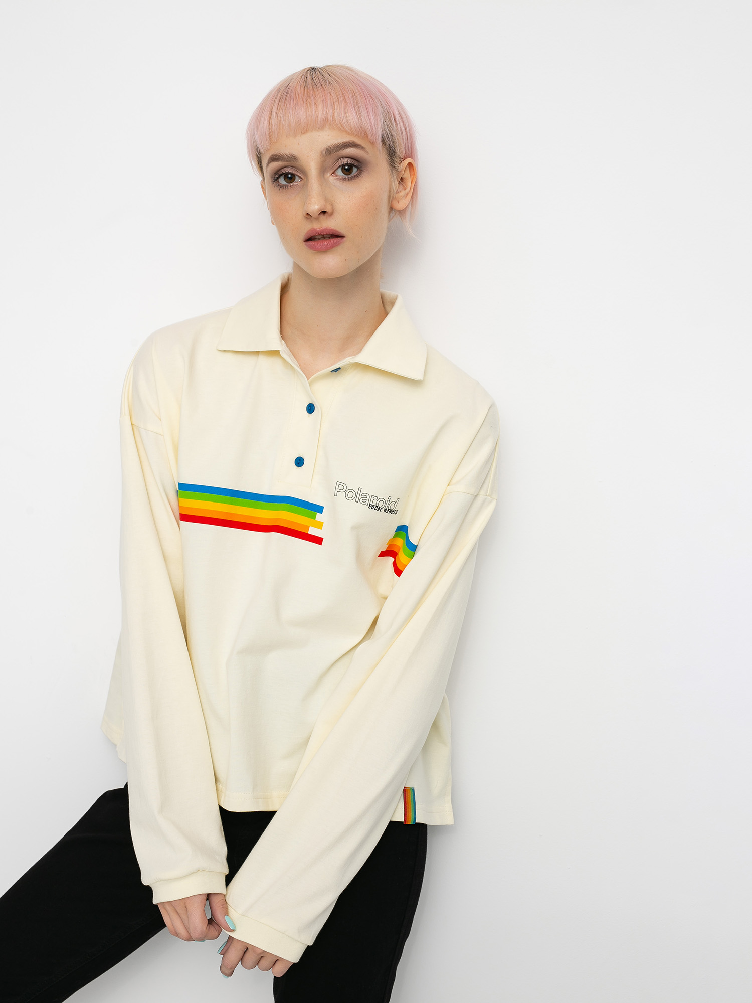 Local Heroes X Polaroid Polo t-shirt Wmn (cream)