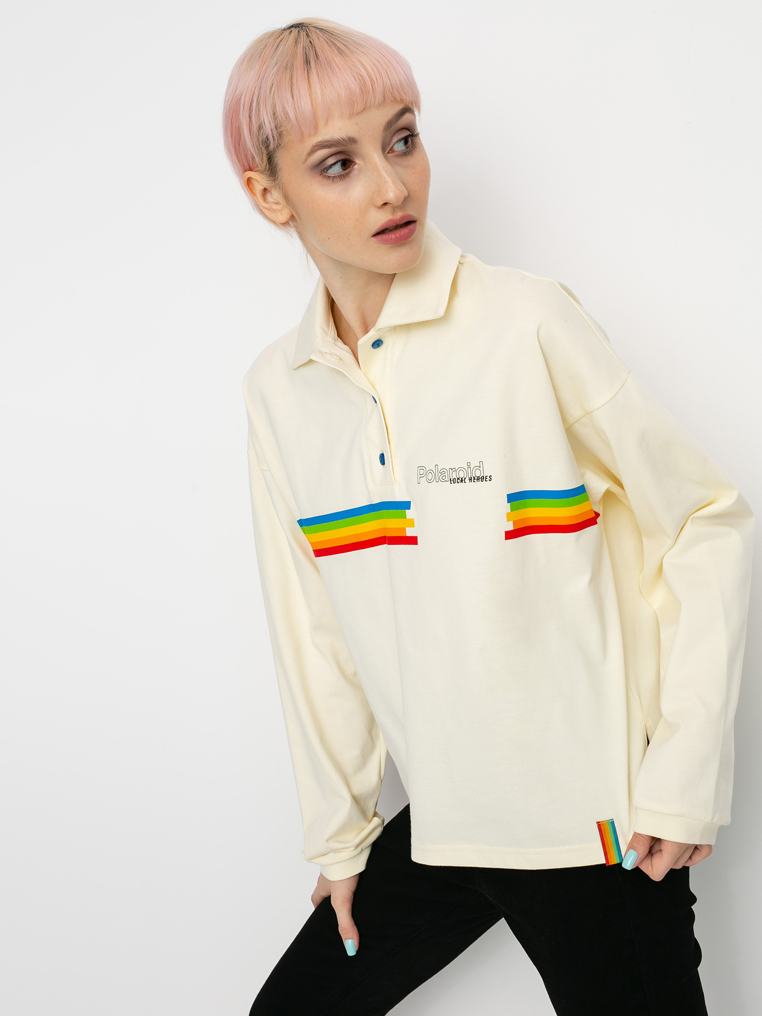 Local Heroes X Polaroid Polo t-shirt Wmn (cream)