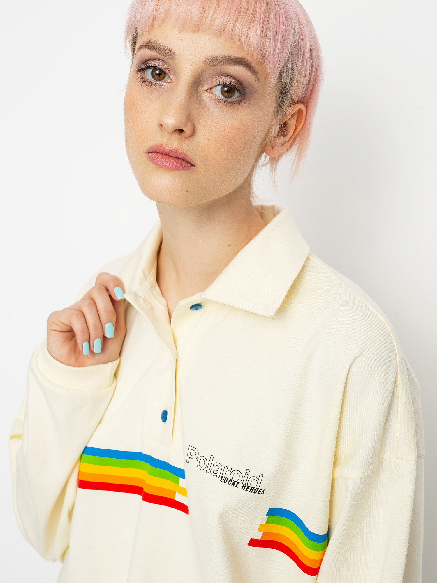 Local Heroes X Polaroid Polo t-shirt Wmn (cream)