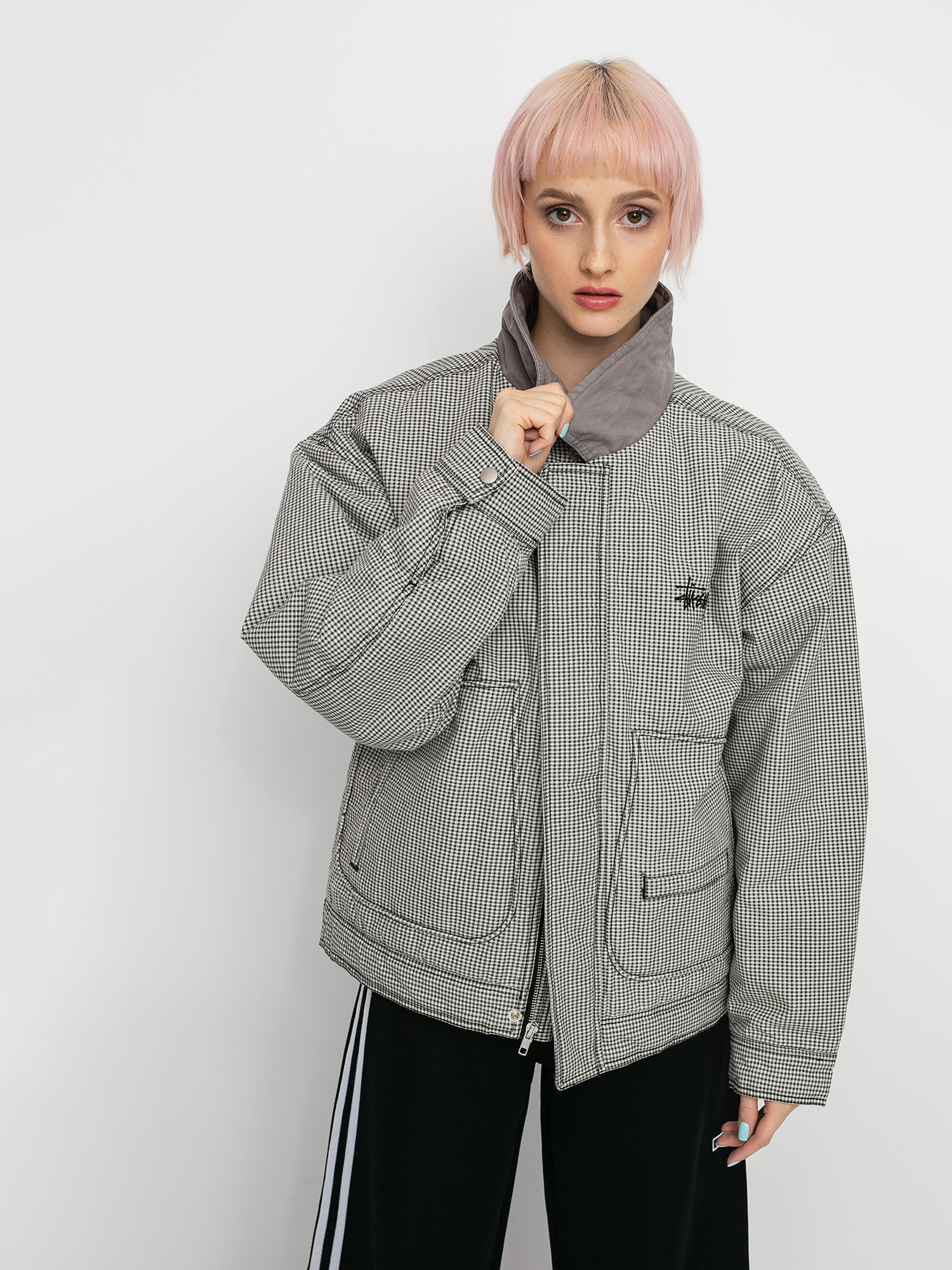 Stussy Drizzler Plaid Bomber Jacket Wmn (multi)