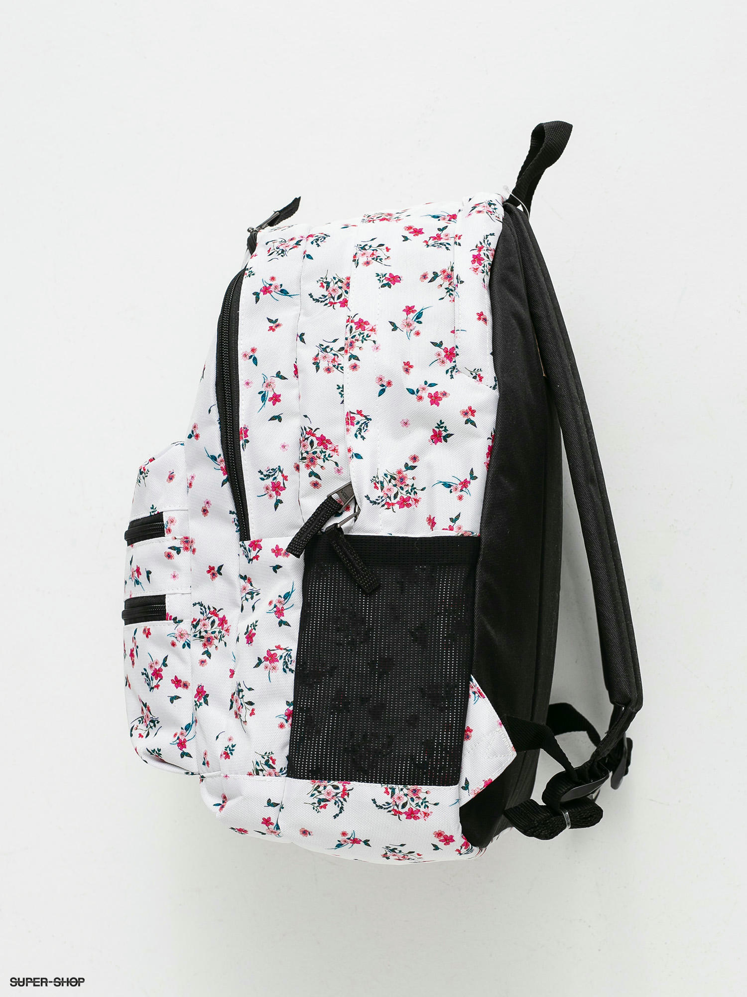 vans white floral backpack