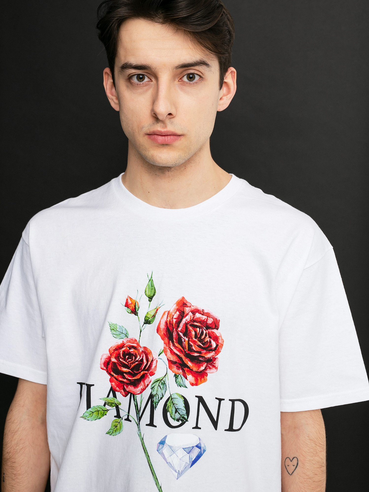 Diamond Supply Co. Red Rose T-shirt (white)