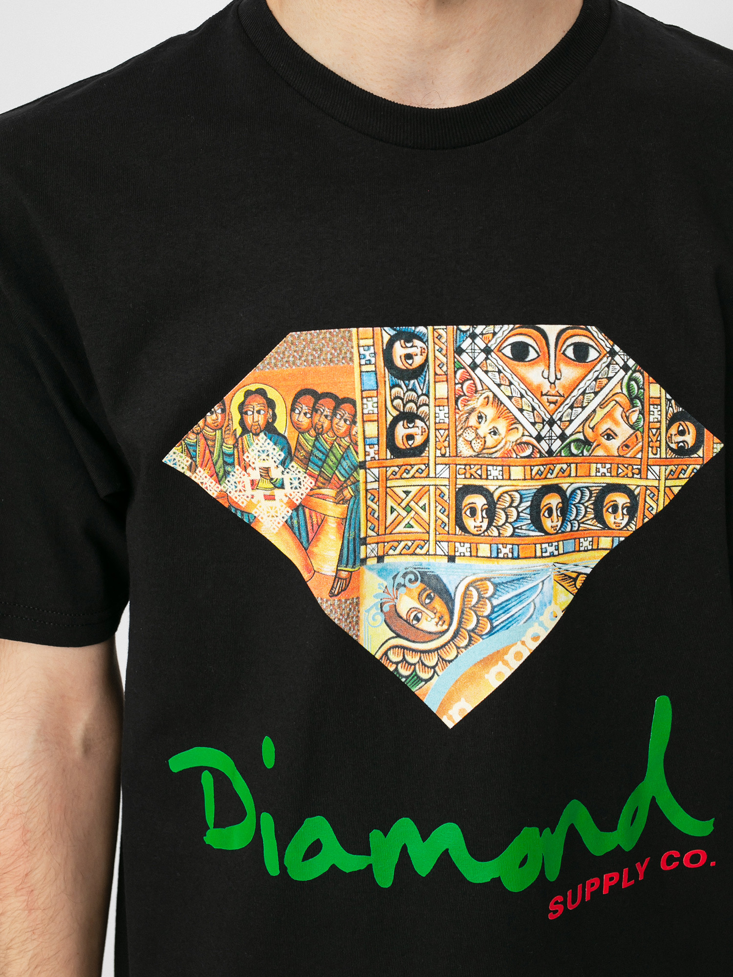 T-shirt Vintage Diamond Supply Co. - Homme, Blanc, Taille M, état Excellent