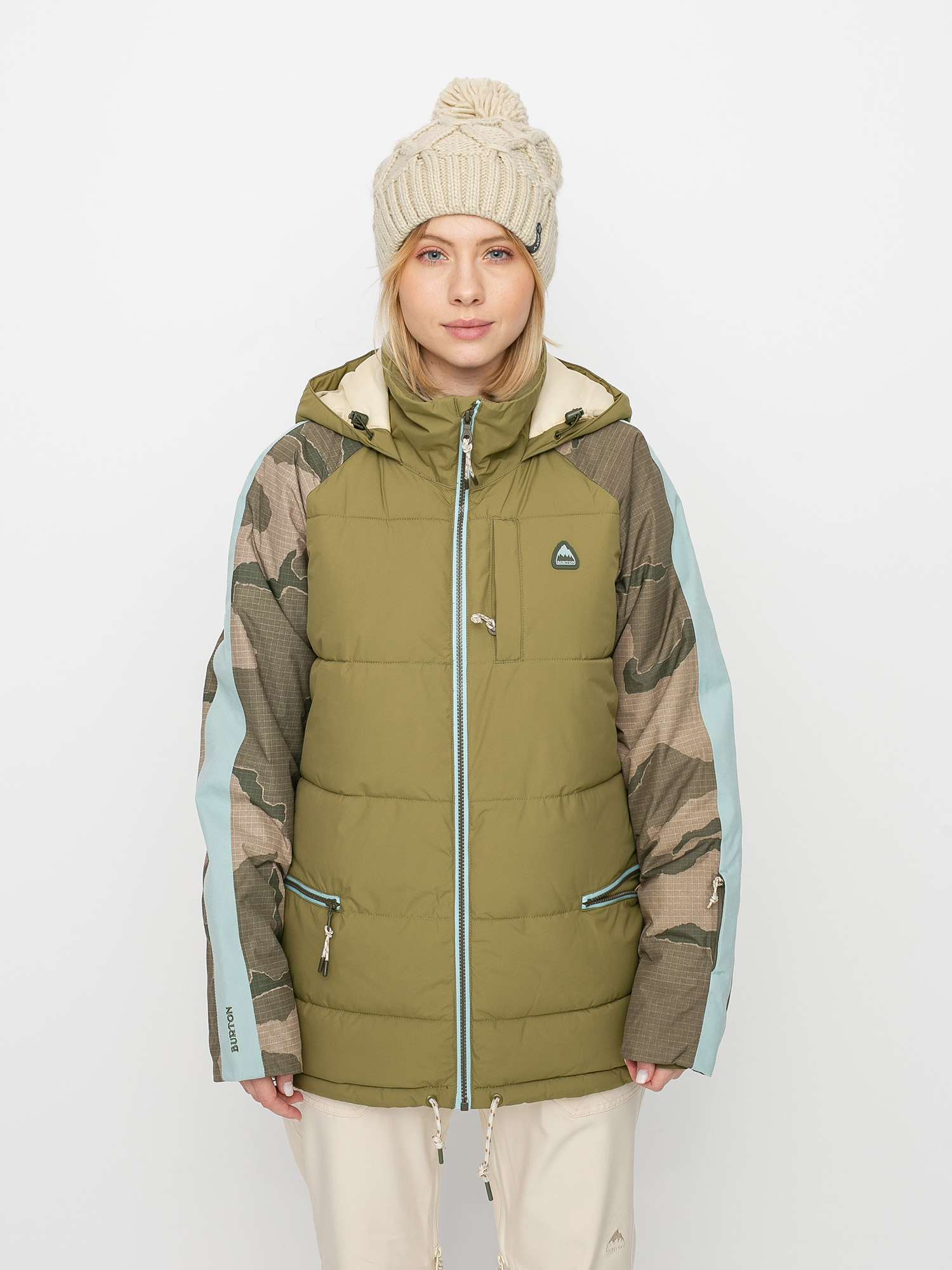 Burton Keelan Snowboard jacket Wmn (martini olive/barren camo/ether blue)