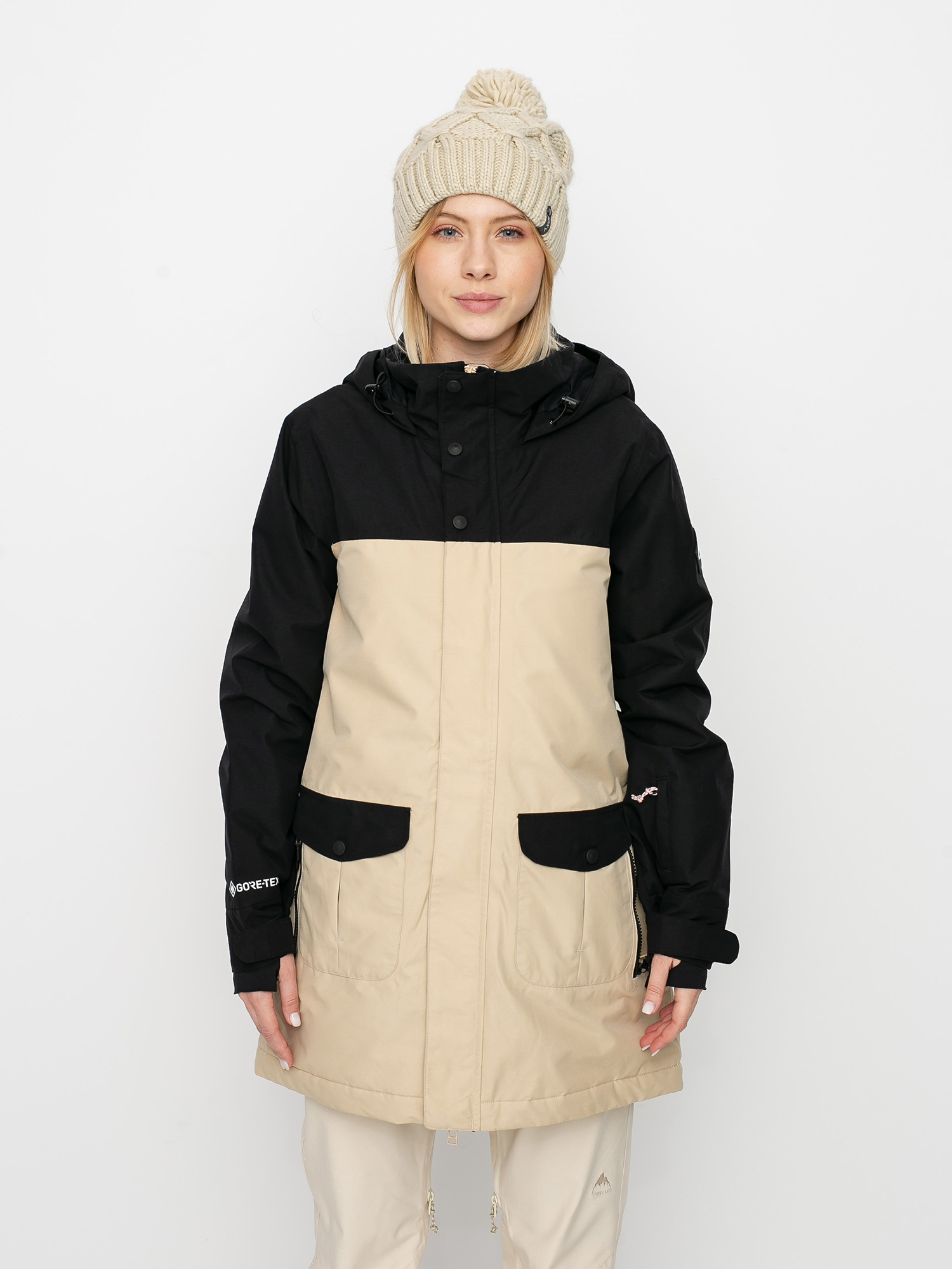 Womens Burton Gore Tex Eyris Snowboard jacket (true black/irish cream)