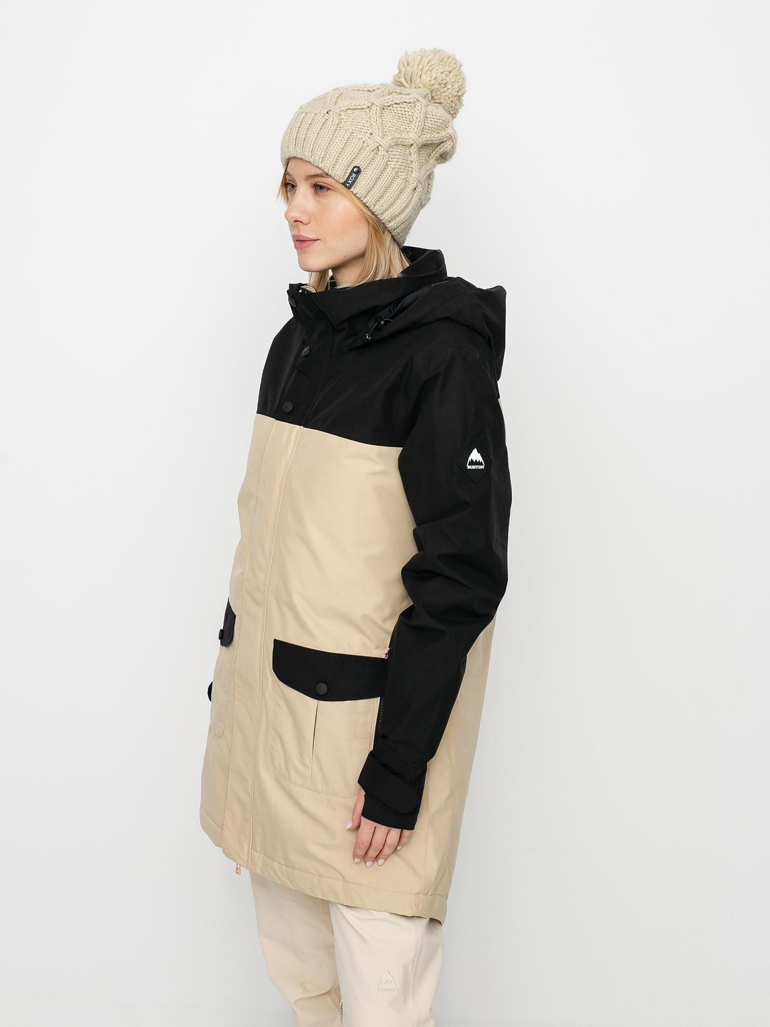 Womens Burton Gore Tex Eyris Snowboard jacket (true black/irish cream)