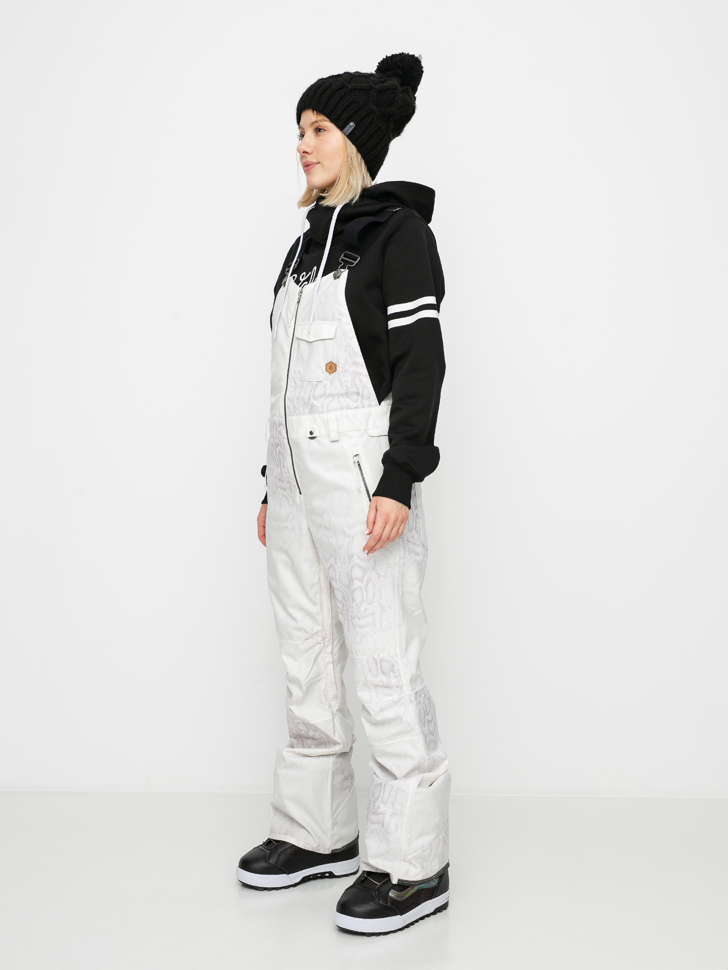 Womens Volcom Swift Bib Overall Snowboard pants (bone snake)