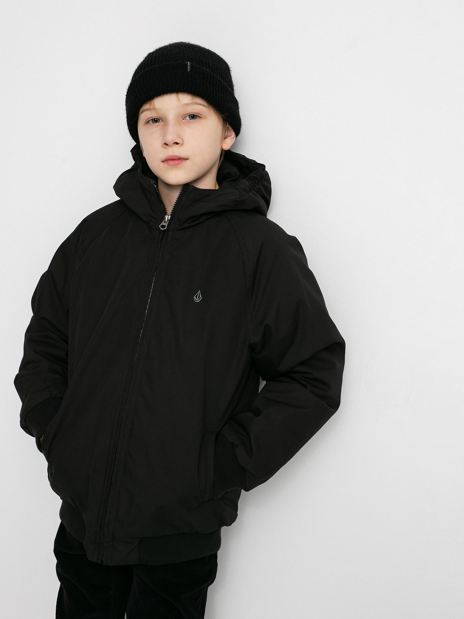 volcom hernan insulated black bomber jacket