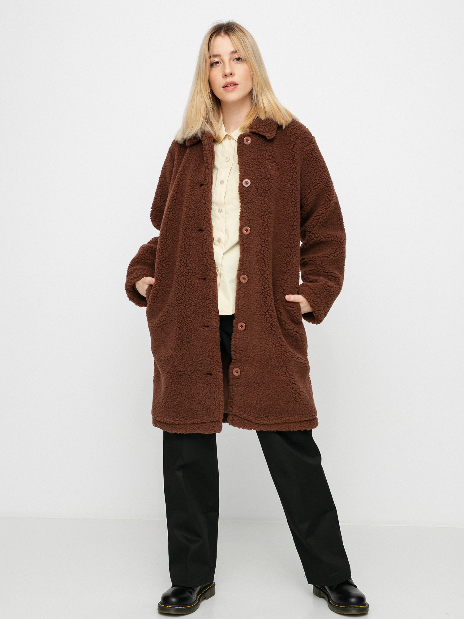 Stussy Kuna Sherpa Mantel - Braun (brown)