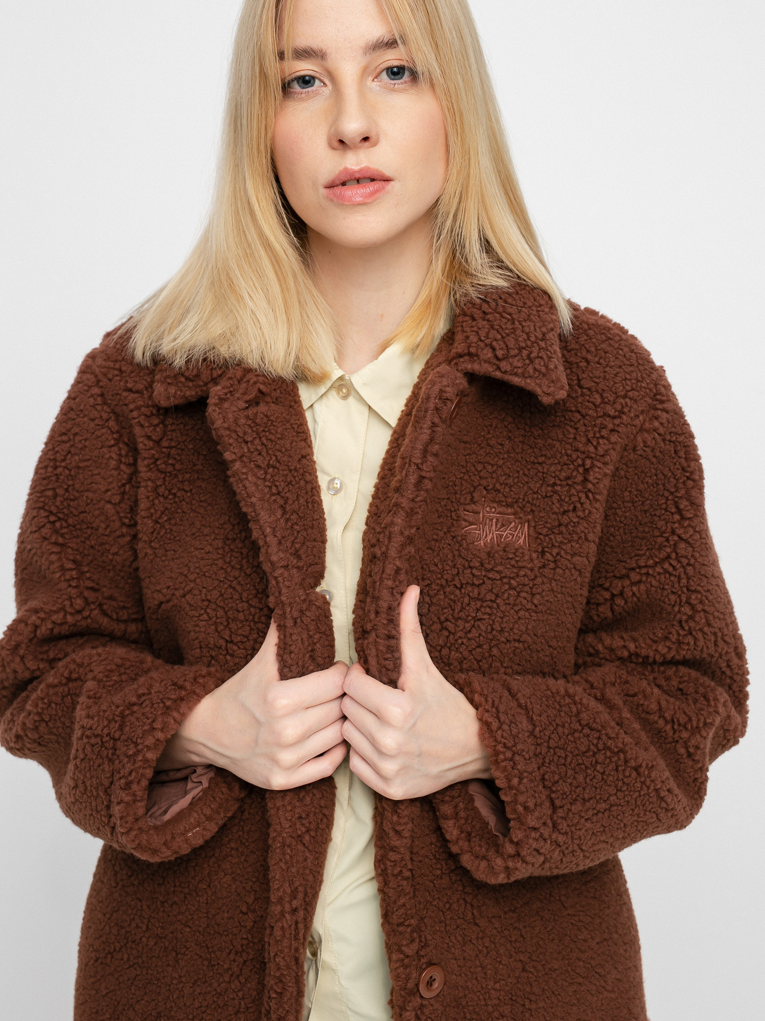 Stussy Kuna Sherpa Coat - brown (brown)