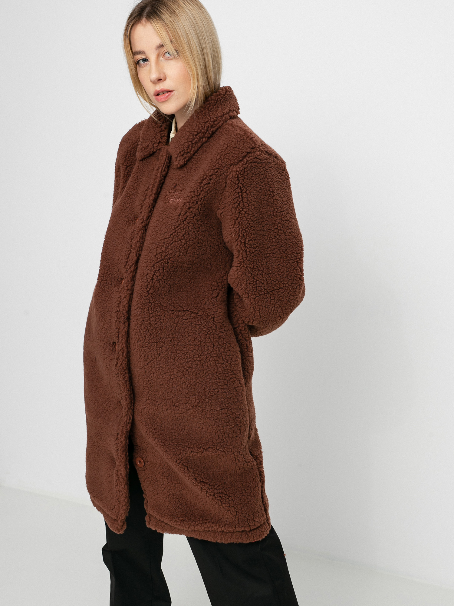 Stussy Kuna Sherpa Coat - brown (brown)