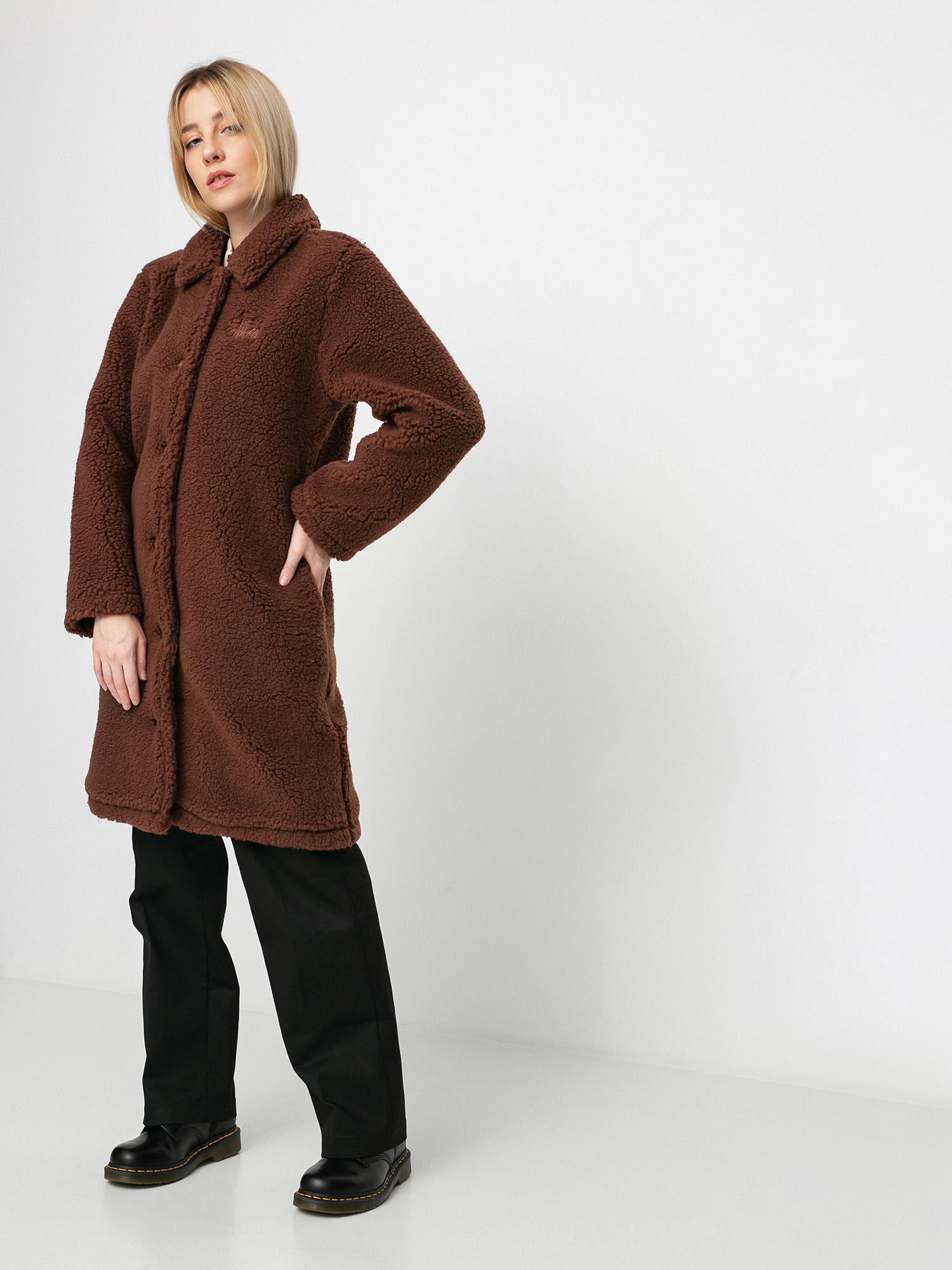 Stussy Kuna Sherpa Coat - brown (brown)