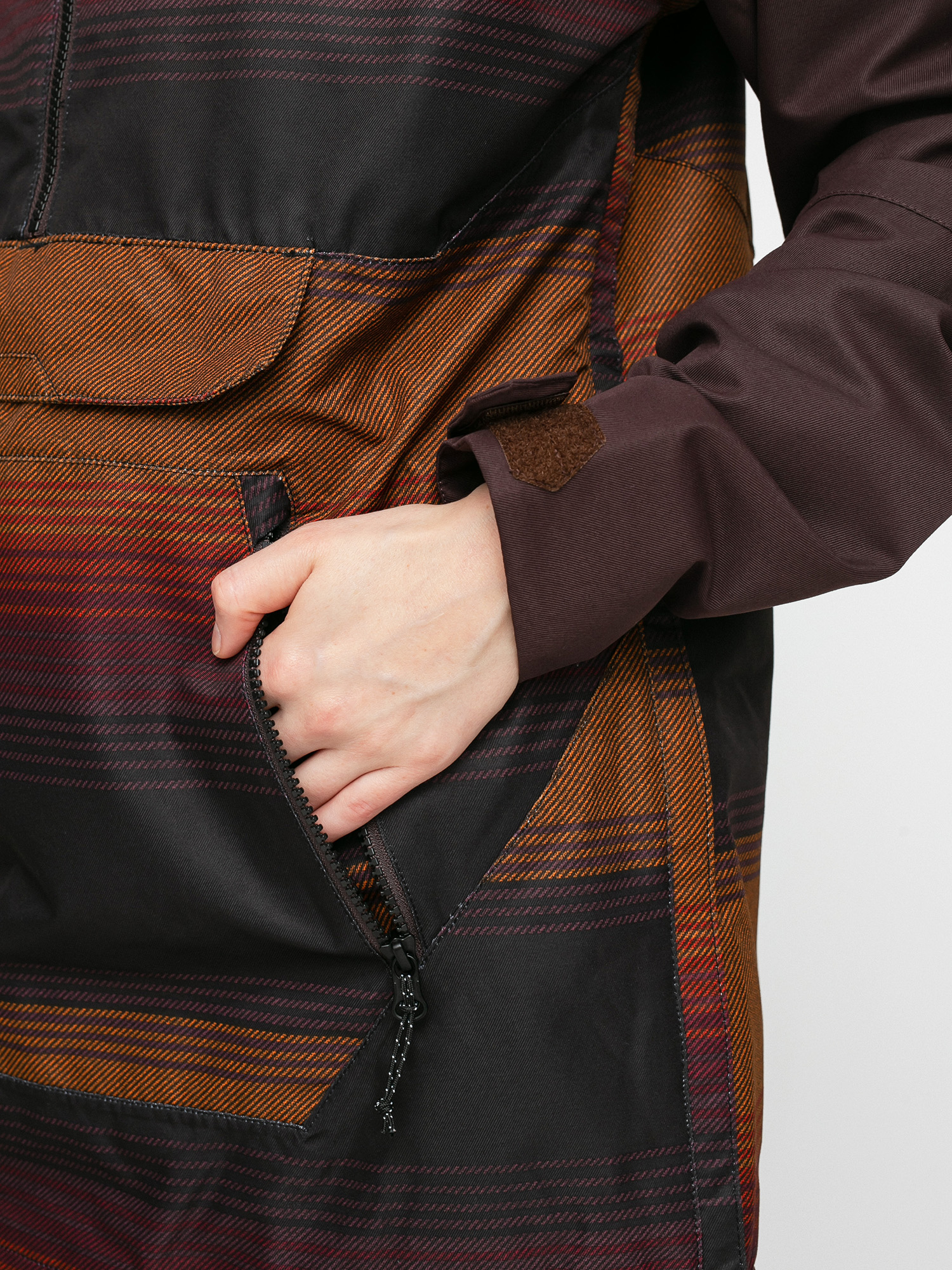 Womens Volcom Mirror Pullover Snowboard jacket (stripe)