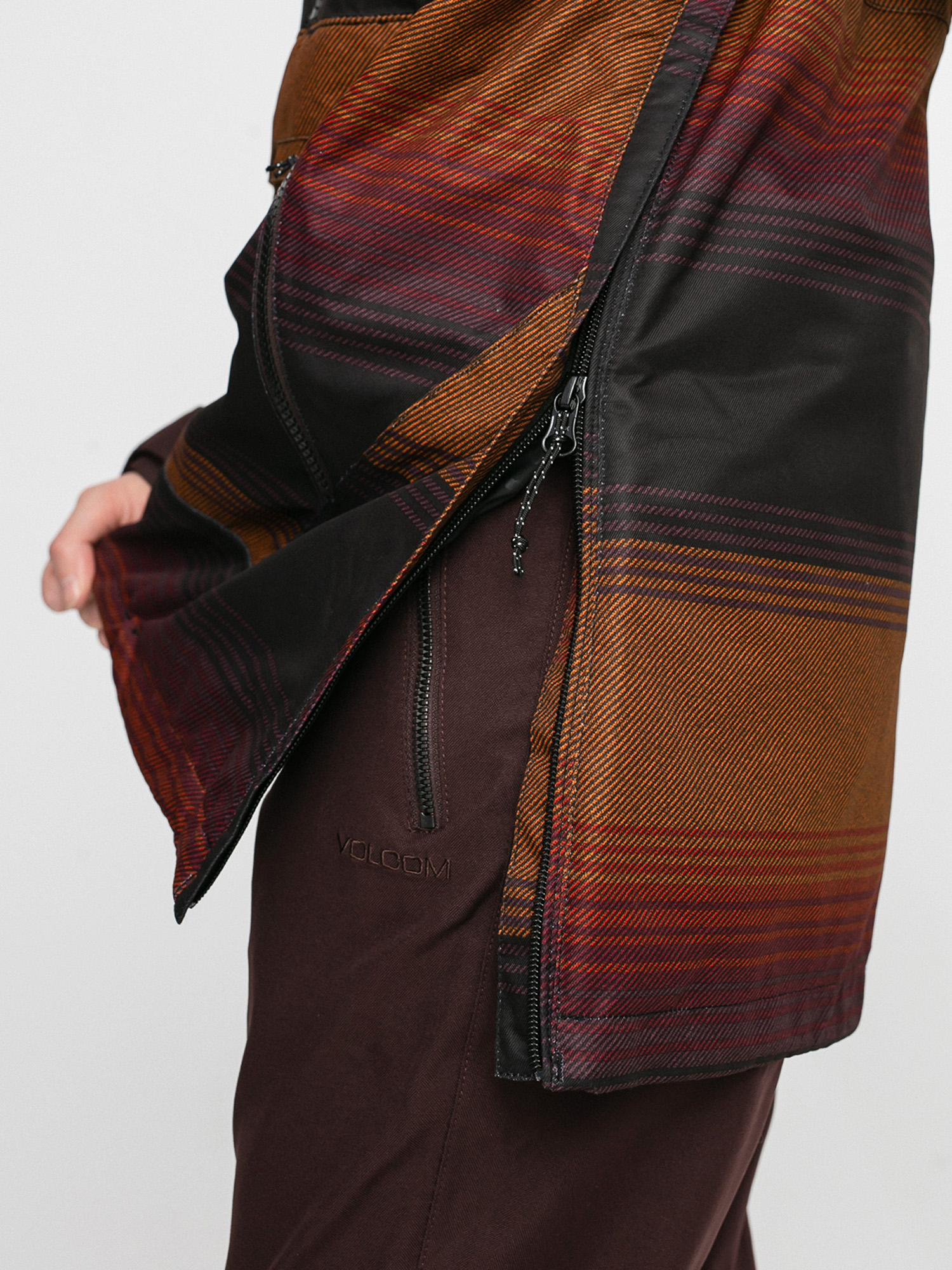 Womens Volcom Mirror Pullover Snowboard jacket (stripe)