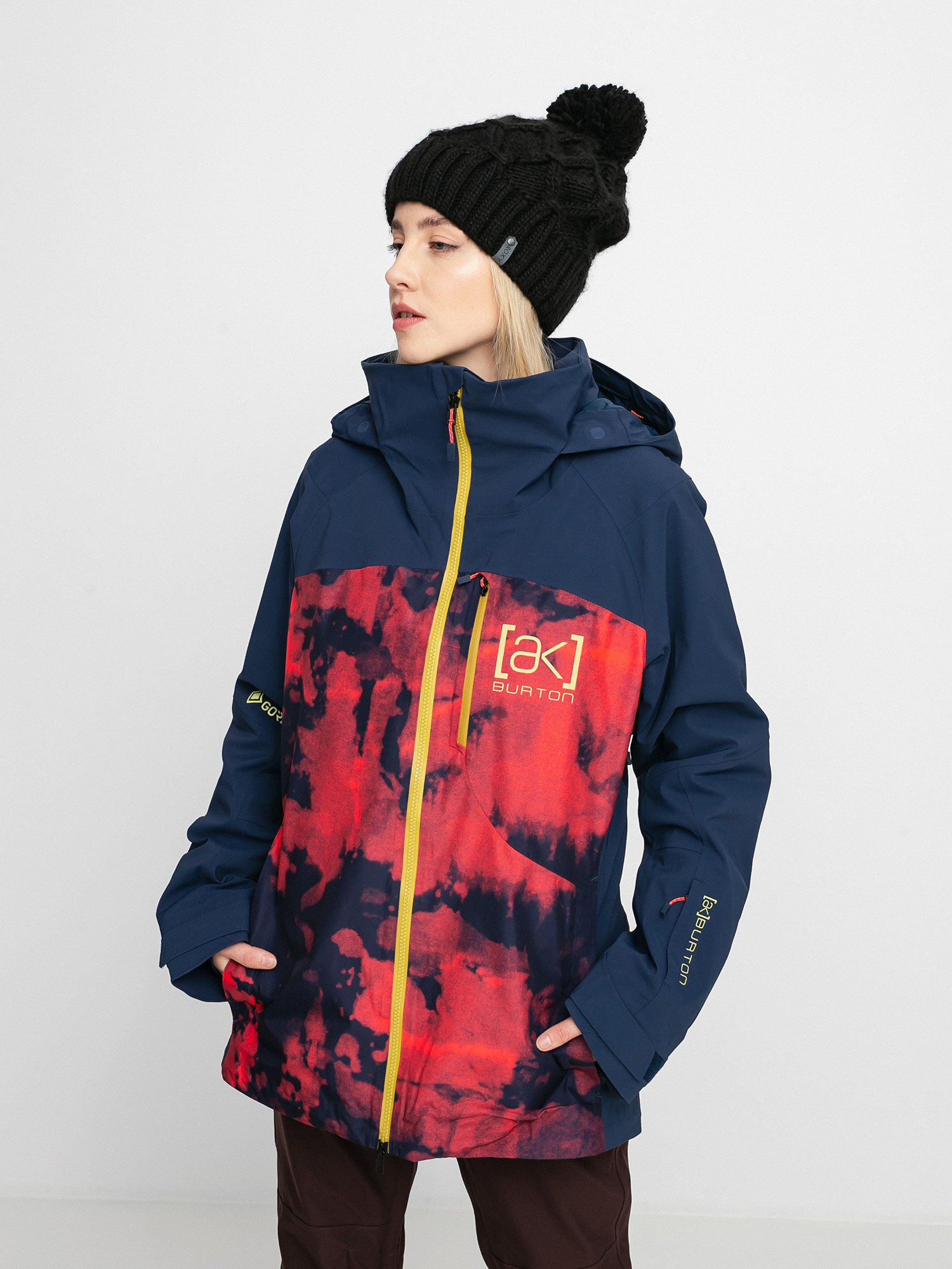 Womens Burton Ak Gore Tex 2L Embark Snowboard jacket (hibiscus pink cloud marble/dress blue)