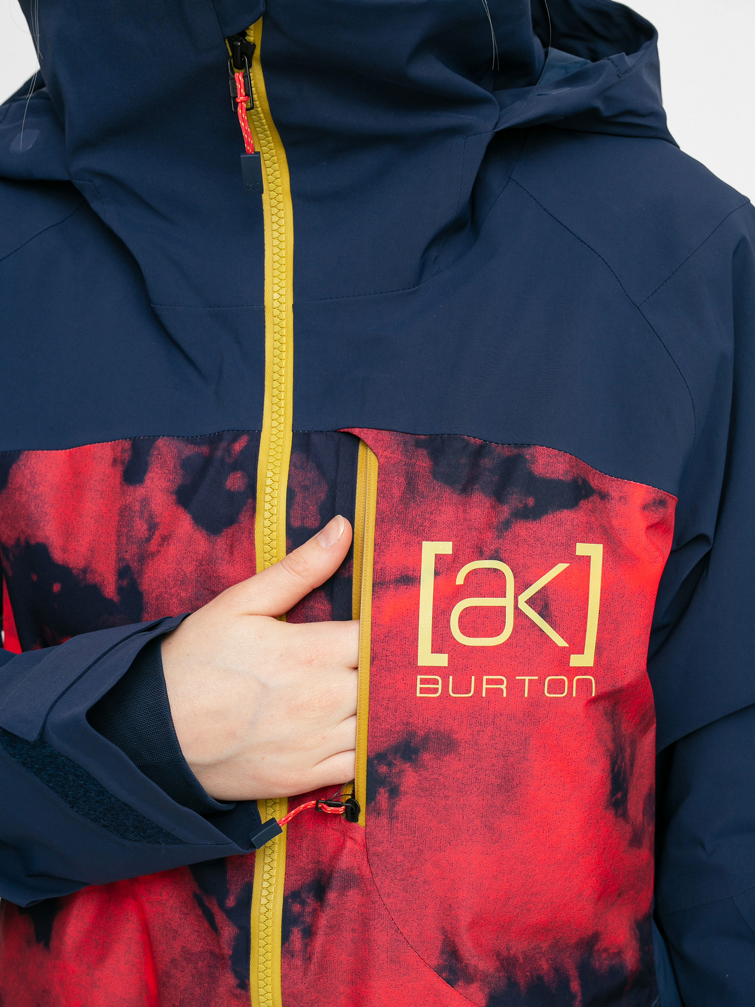 Womens Burton Ak Gore Tex 2L Embark Snowboard jacket (hibiscus pink cloud marble/dress blue)