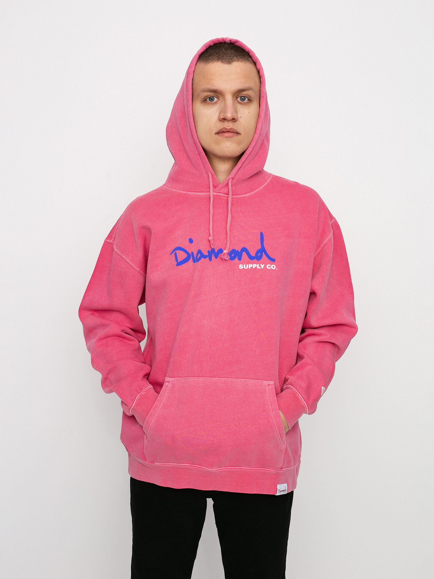 Diamond Supply Co Og Script Overdyed Hd Hoodie Pink