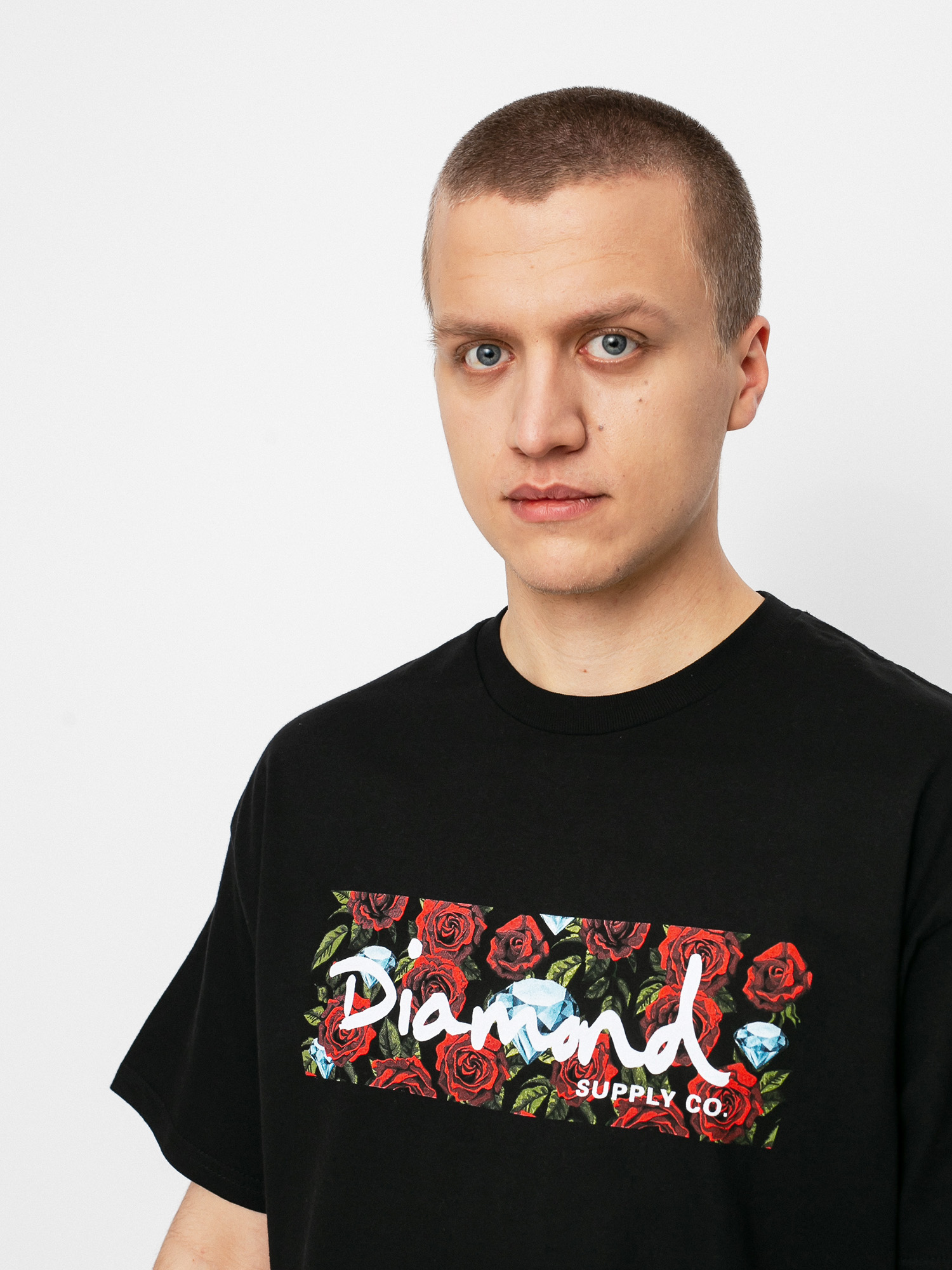 Diamond Supply Co. Roses Box Logo T-shirt (black)
