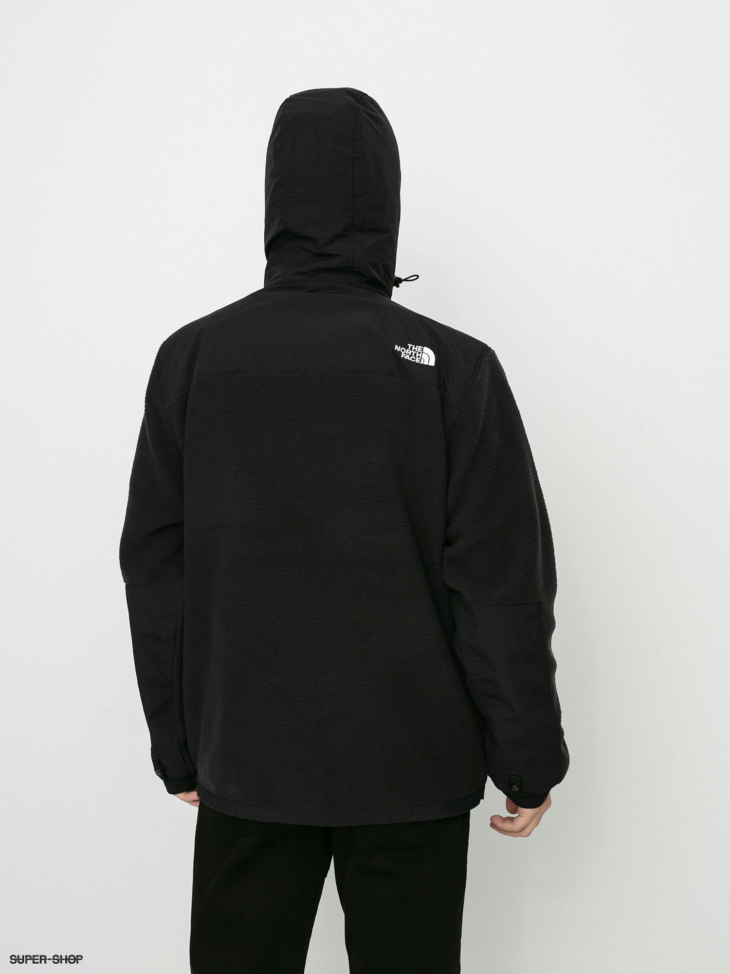 supreme the north face arc logo denali fleece jacket black