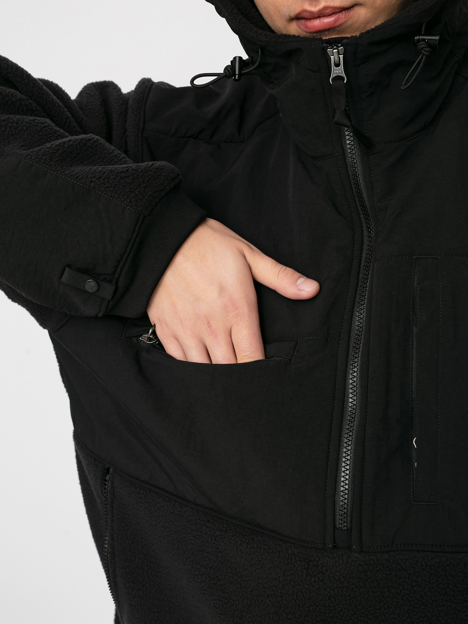 Mens The North Face Denali 2 Anorak Fleece  (tnf black)