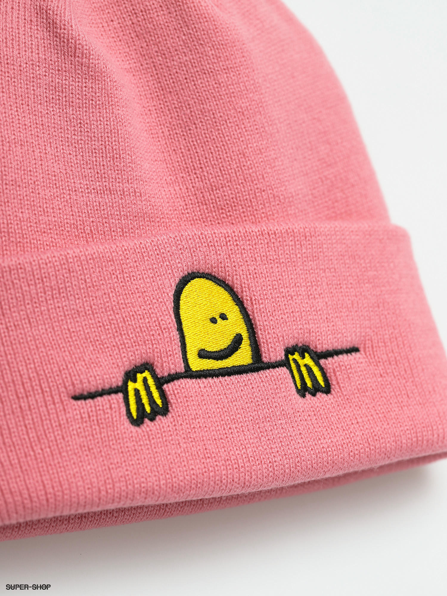 thrasher gonz sad logo pink beanie