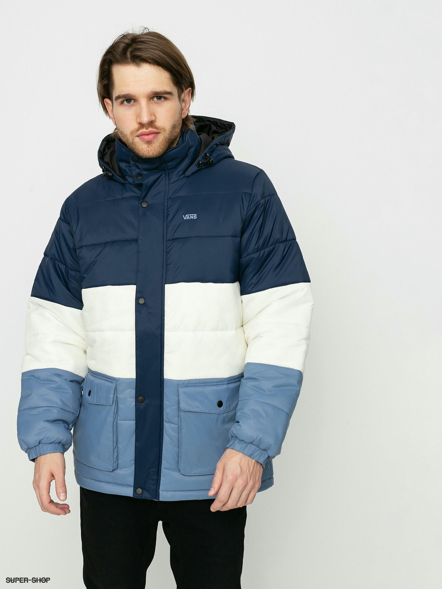 vans blue hooded jacket