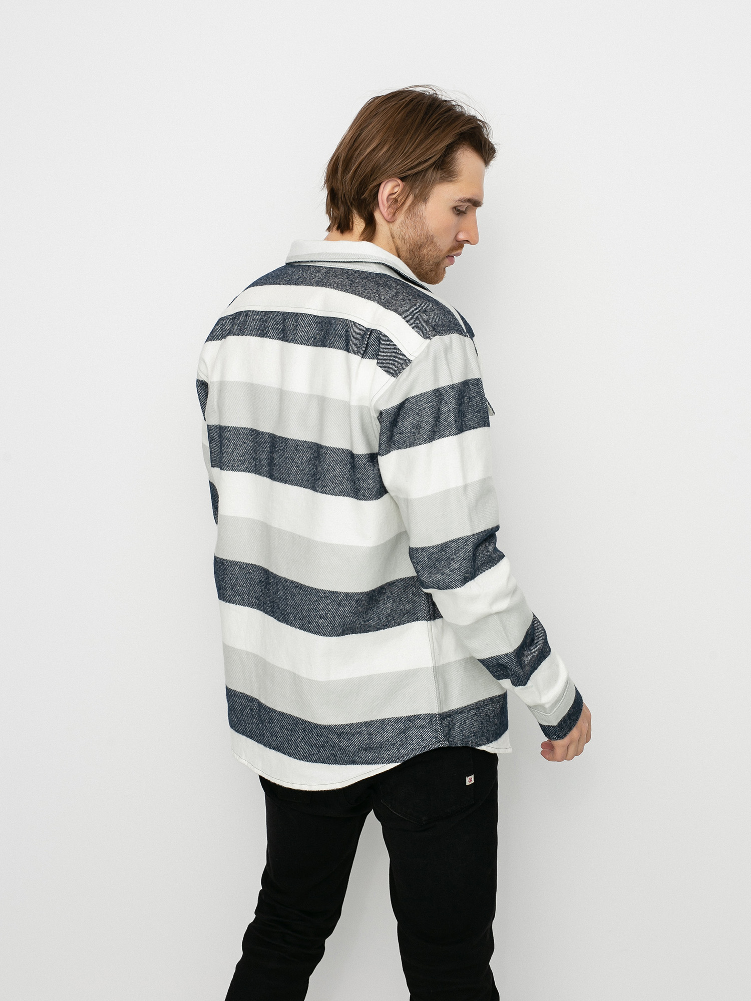 RVCA Shallows Stripe Flan Ls Shirt (mirage)
