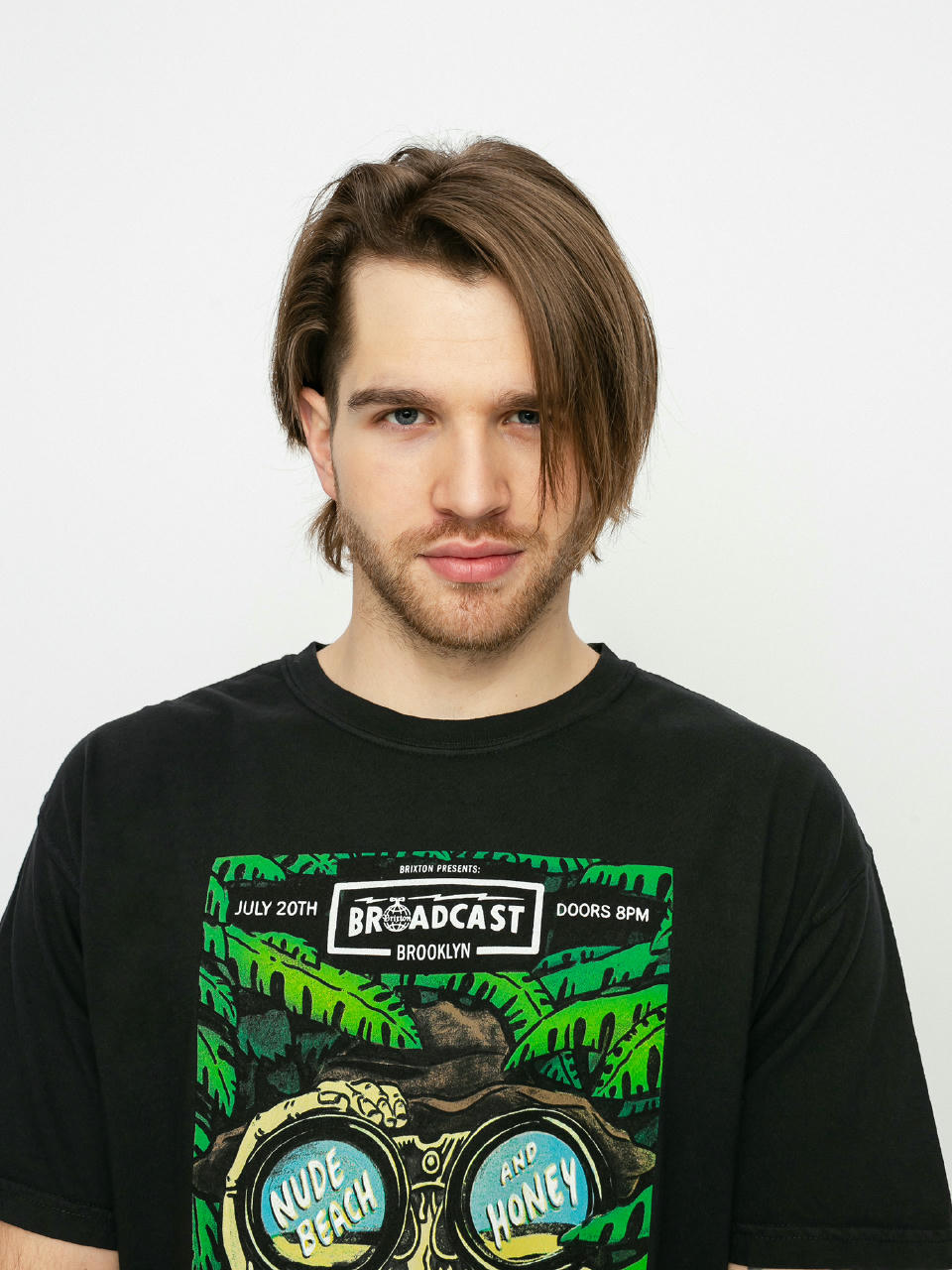 Brixton Brooklyn Brxtn Broadcast S T-shirt (black garment dye)