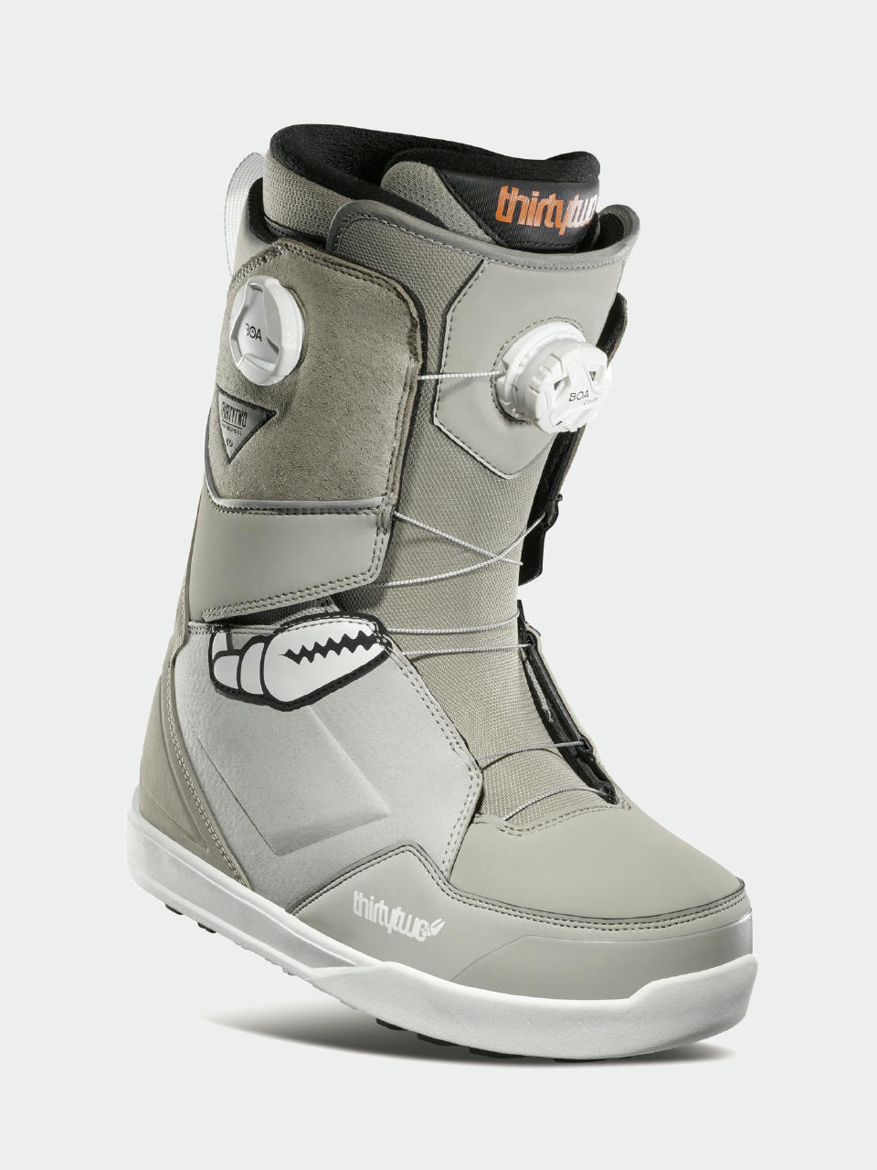 Mens ThirtyTwo Lashed Double Boa Crab Grab Snowboard boots (grey)