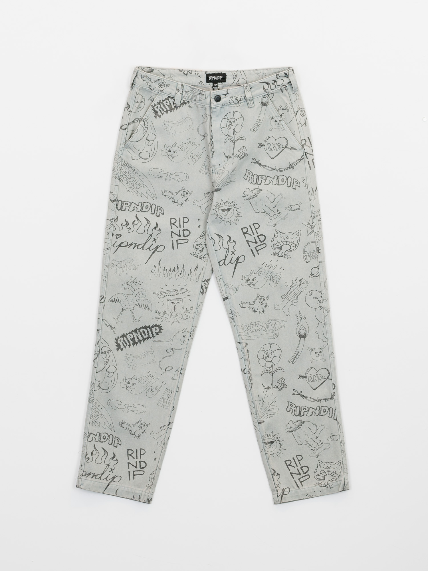 パンツ・ボトムスその他 Ripndip Sharpie Denim Pant Light Denim Wash M RIPNDIP Light Wash Sharpie Denim Jeans – Dolls Kill